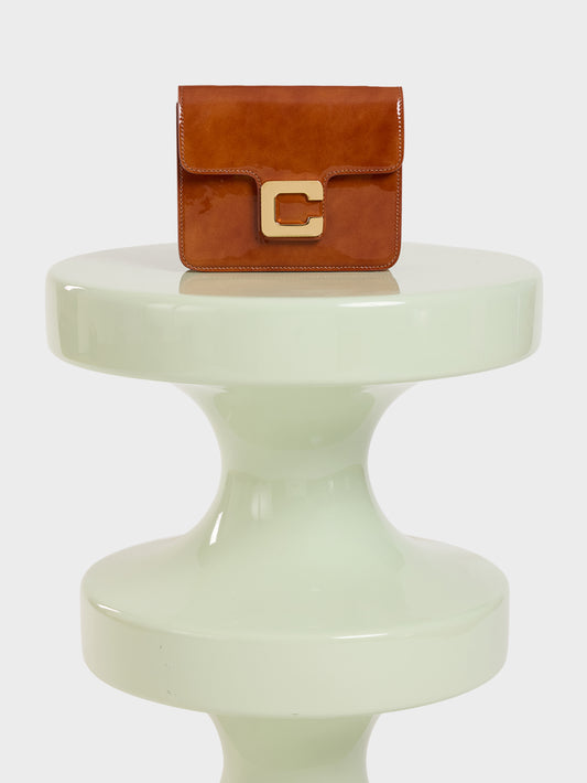 Mini Sorbonne - Sac cuir verni caramel - Image numéro 7