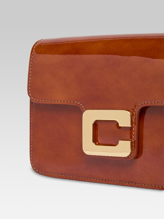 Mini Sorbonne - Camel patent leather bag - Image number 5