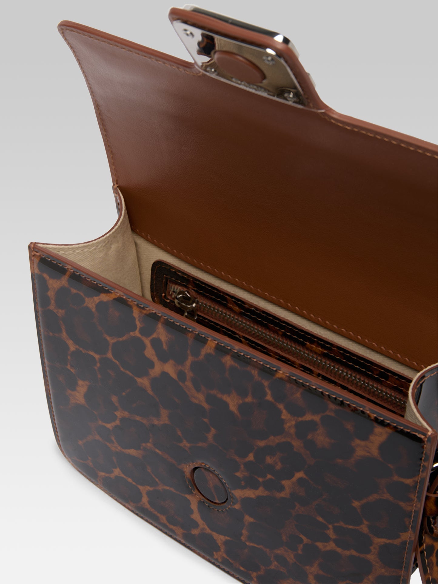 Mabillon - Sac cuir verni léopard