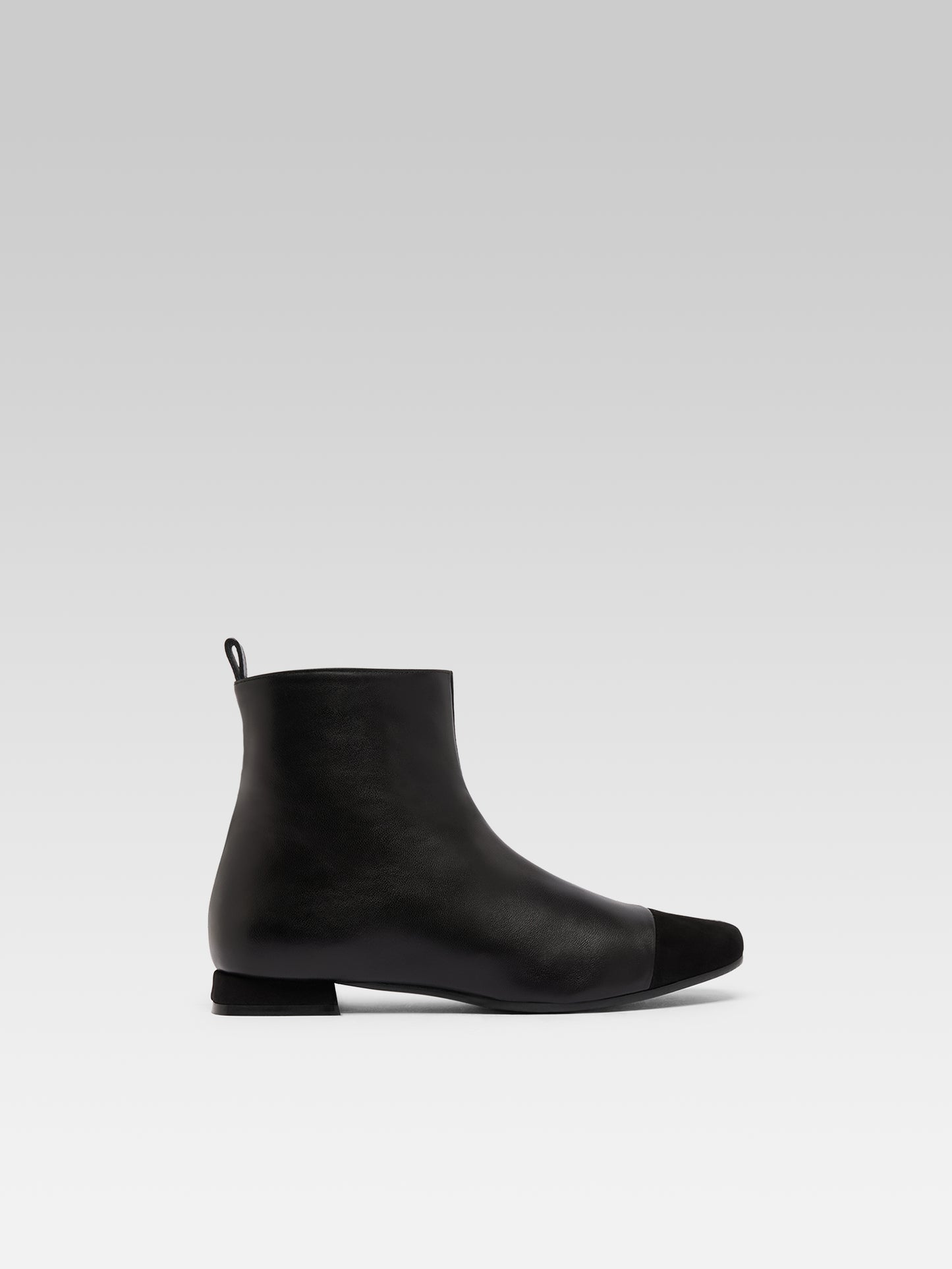 Simonetta - Black leather and suede boots