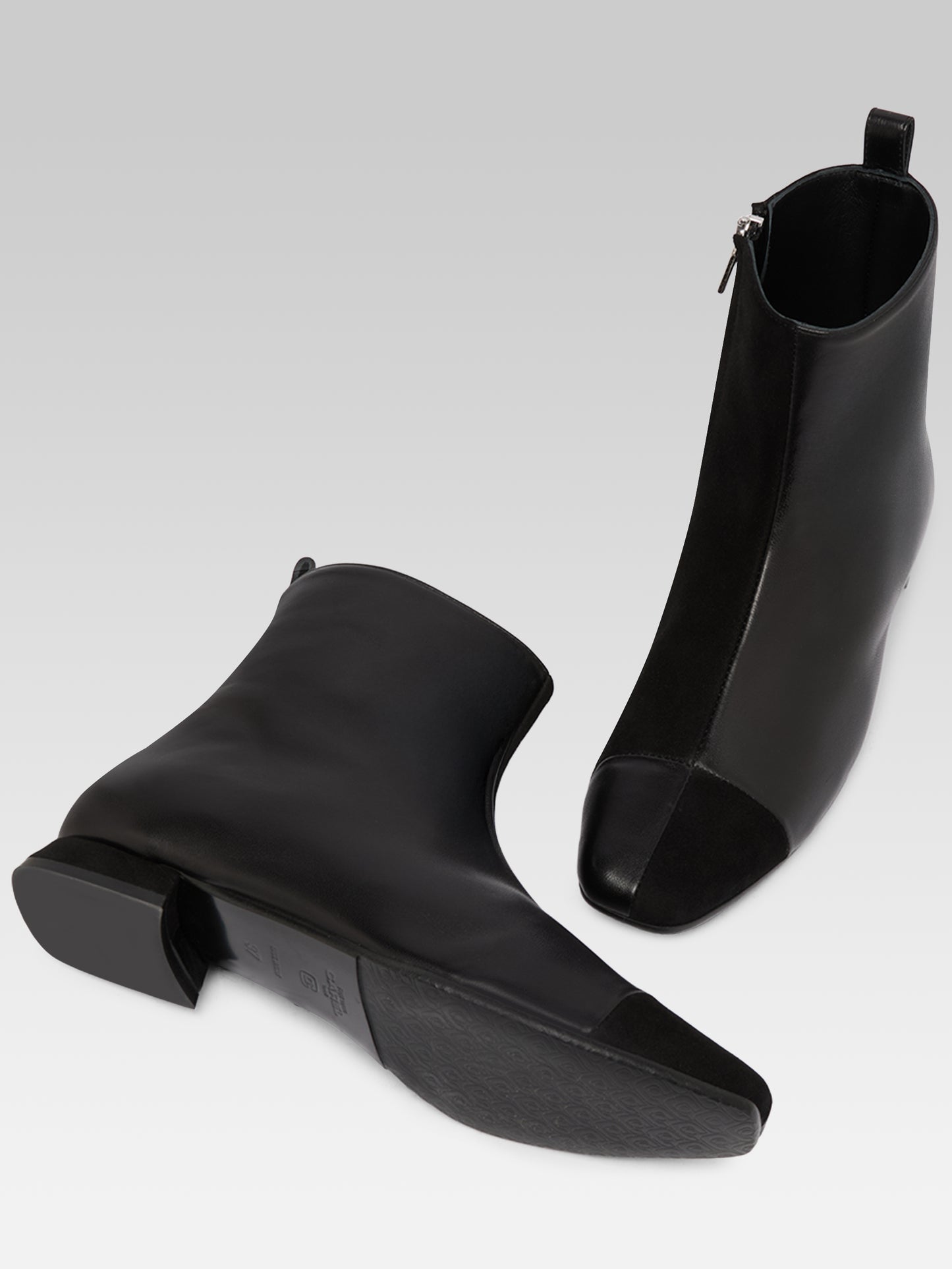 Simonetta - Black leather and suede boots