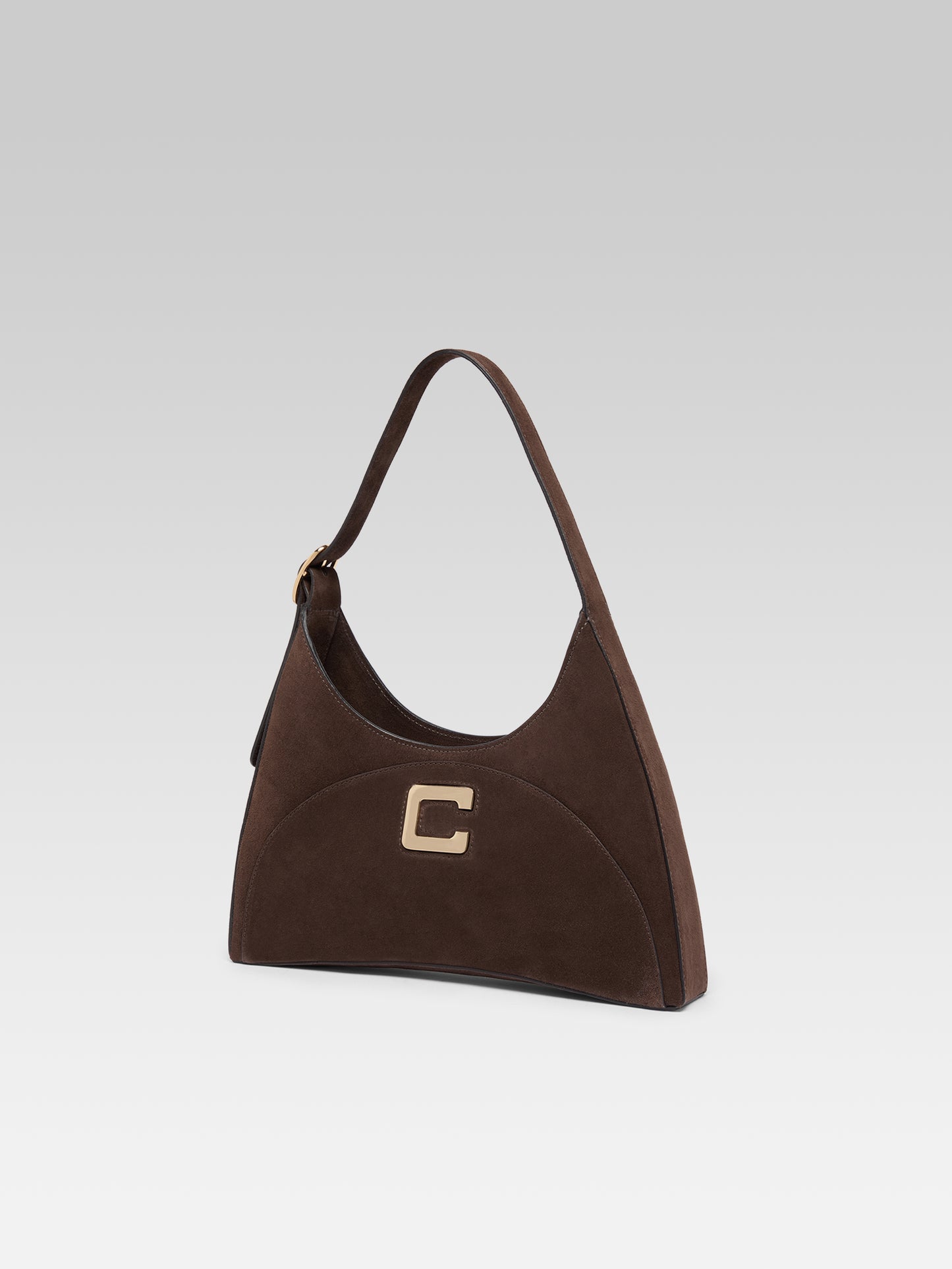 Concorde - Chocolate suede leather shoulder bag