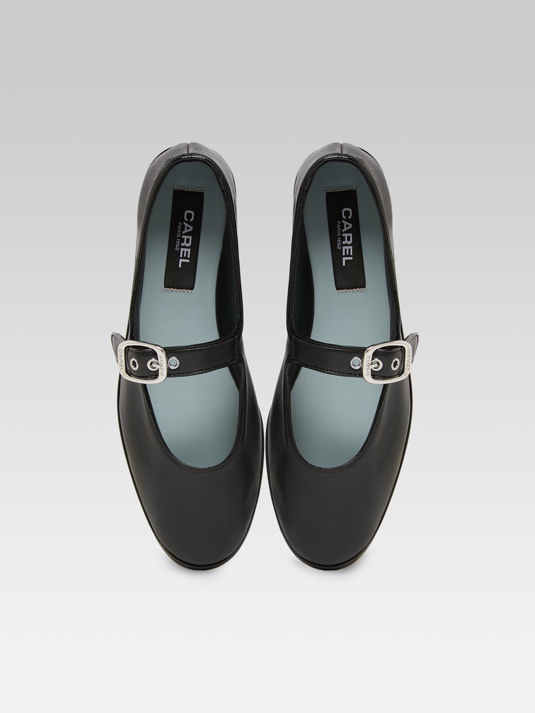 Iris - Black patent leather Mary Jane flats - Image number 4