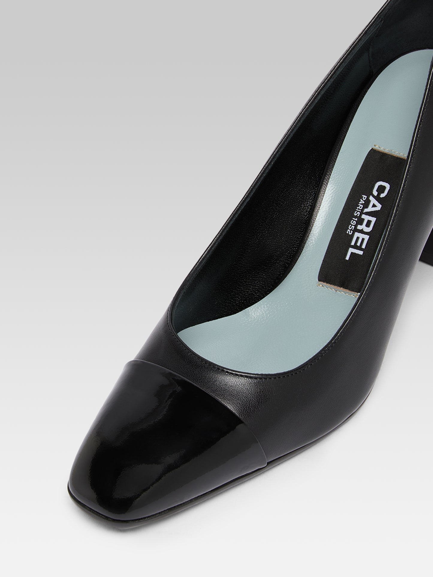 Rosana - Black leather and patent leather pumps