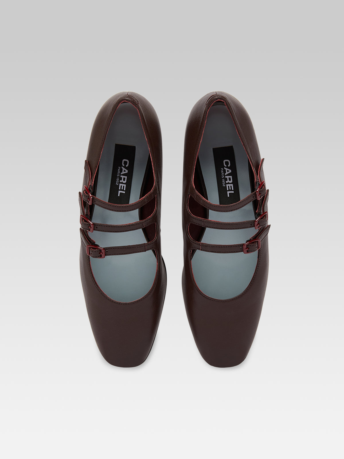 Ariana  - Ballerines babies cuir bordeaux - Image numéro 3