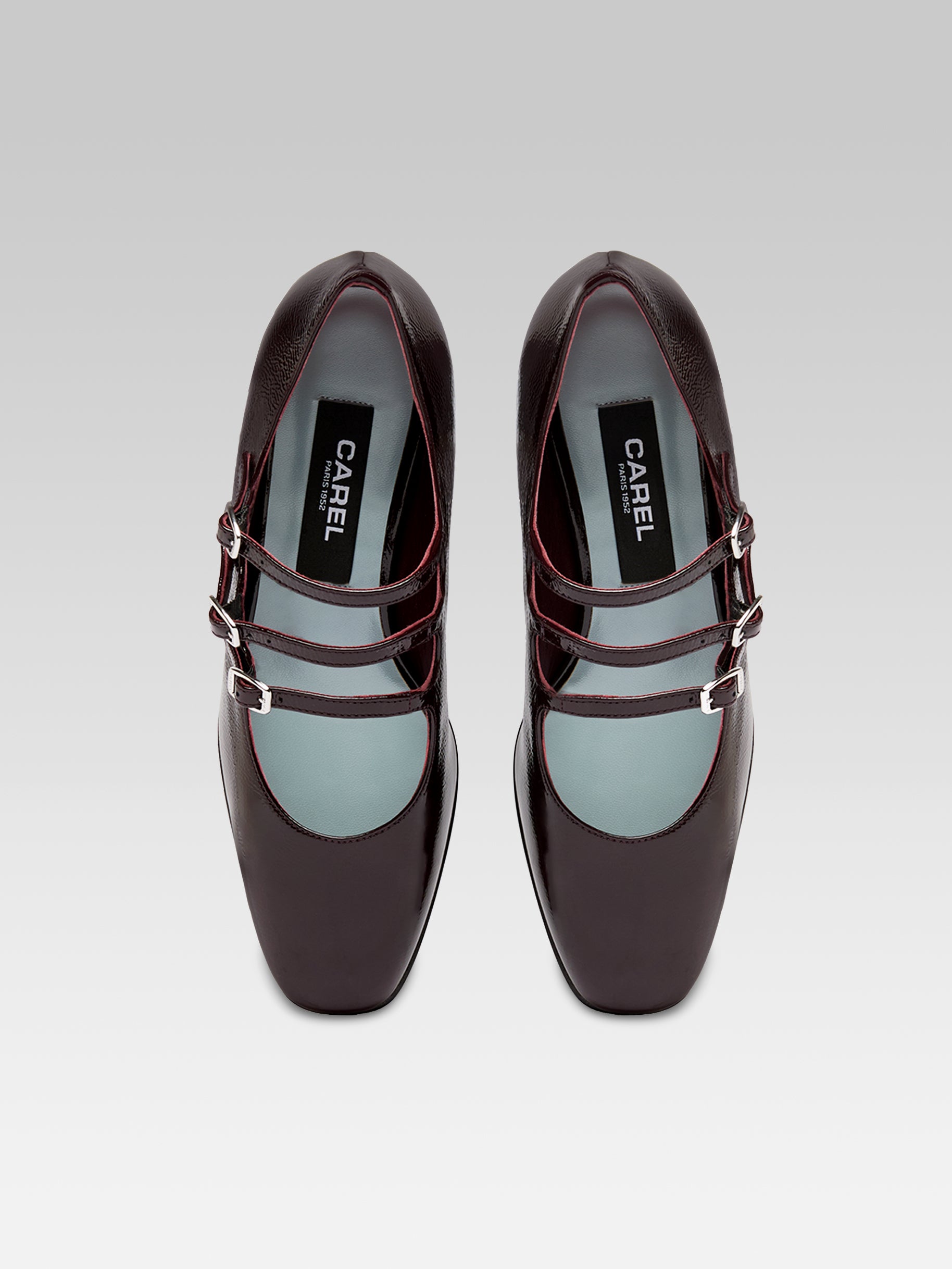 Kina - Aubergine patent leather mary jane pumps - Image number 3