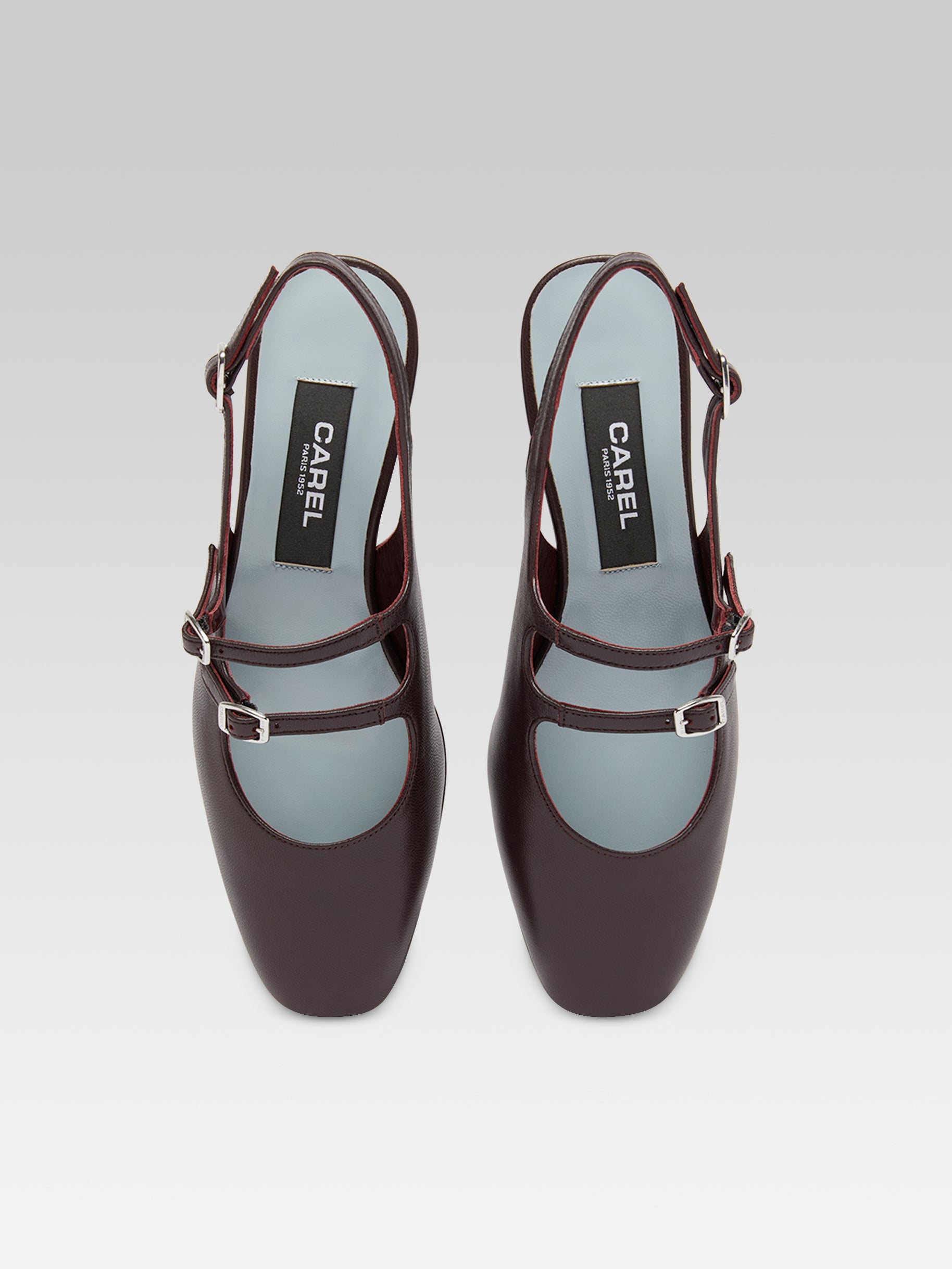Peche -  Babies slingback cuir bordeaux - Image numéro 4