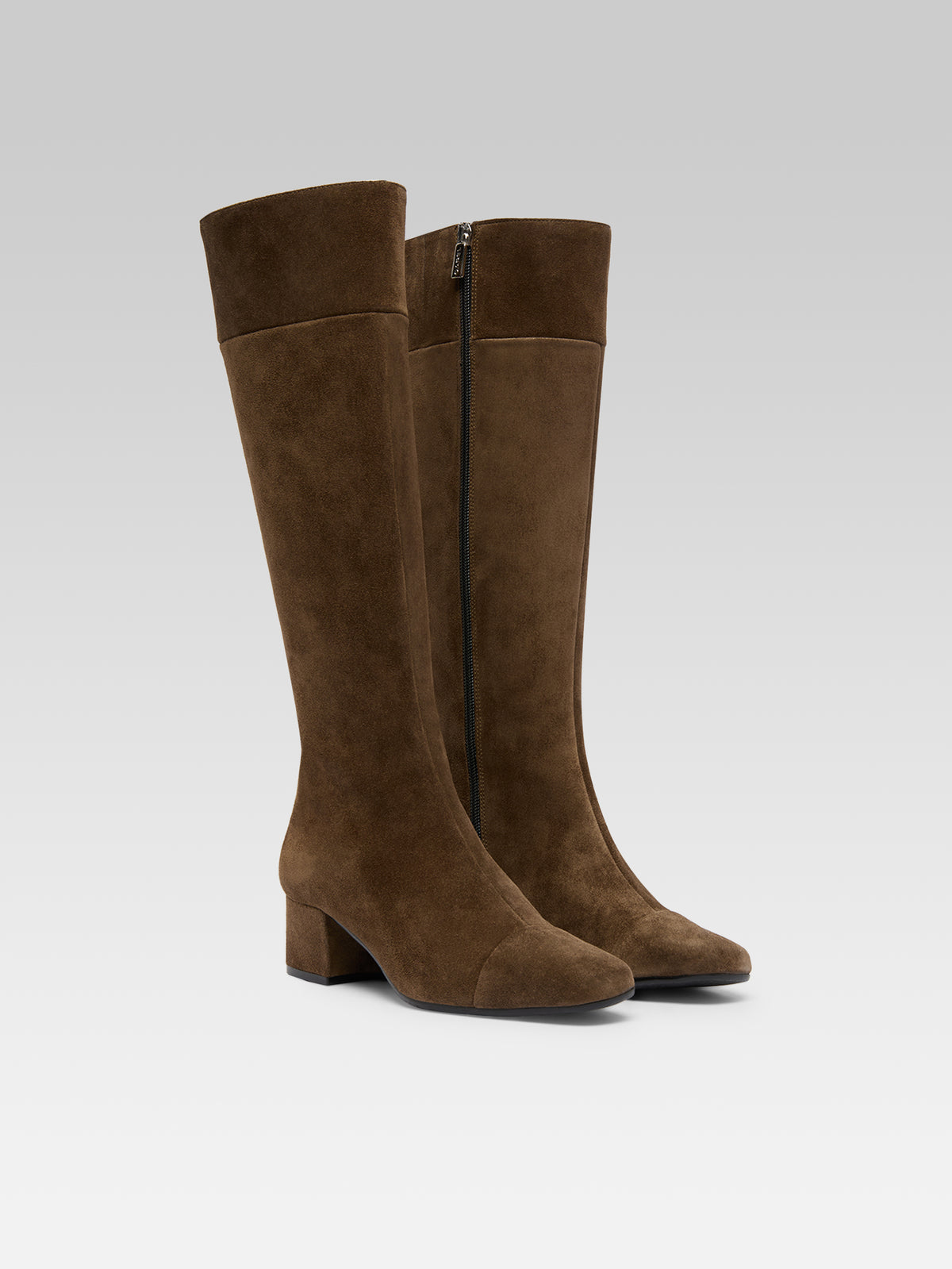 Malaga - Khaki Suede Leather Boots - Image number 3