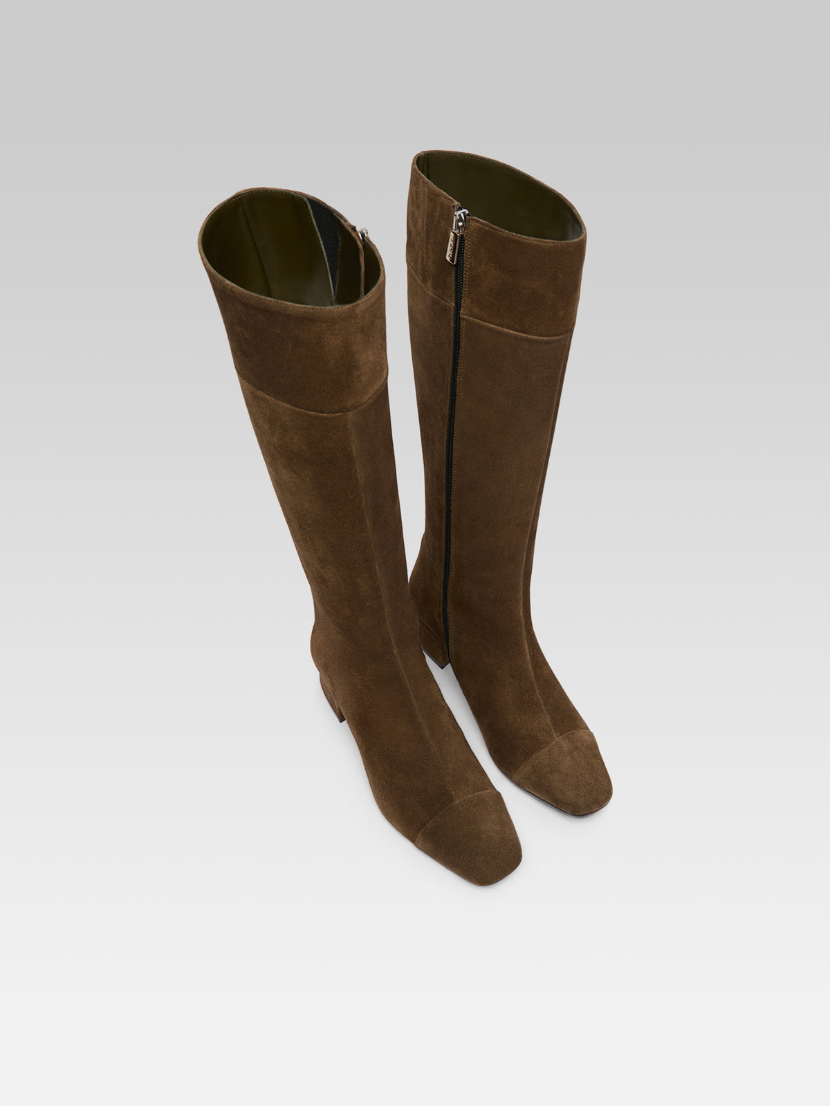 Malaga - Khaki Suede Leather Boots