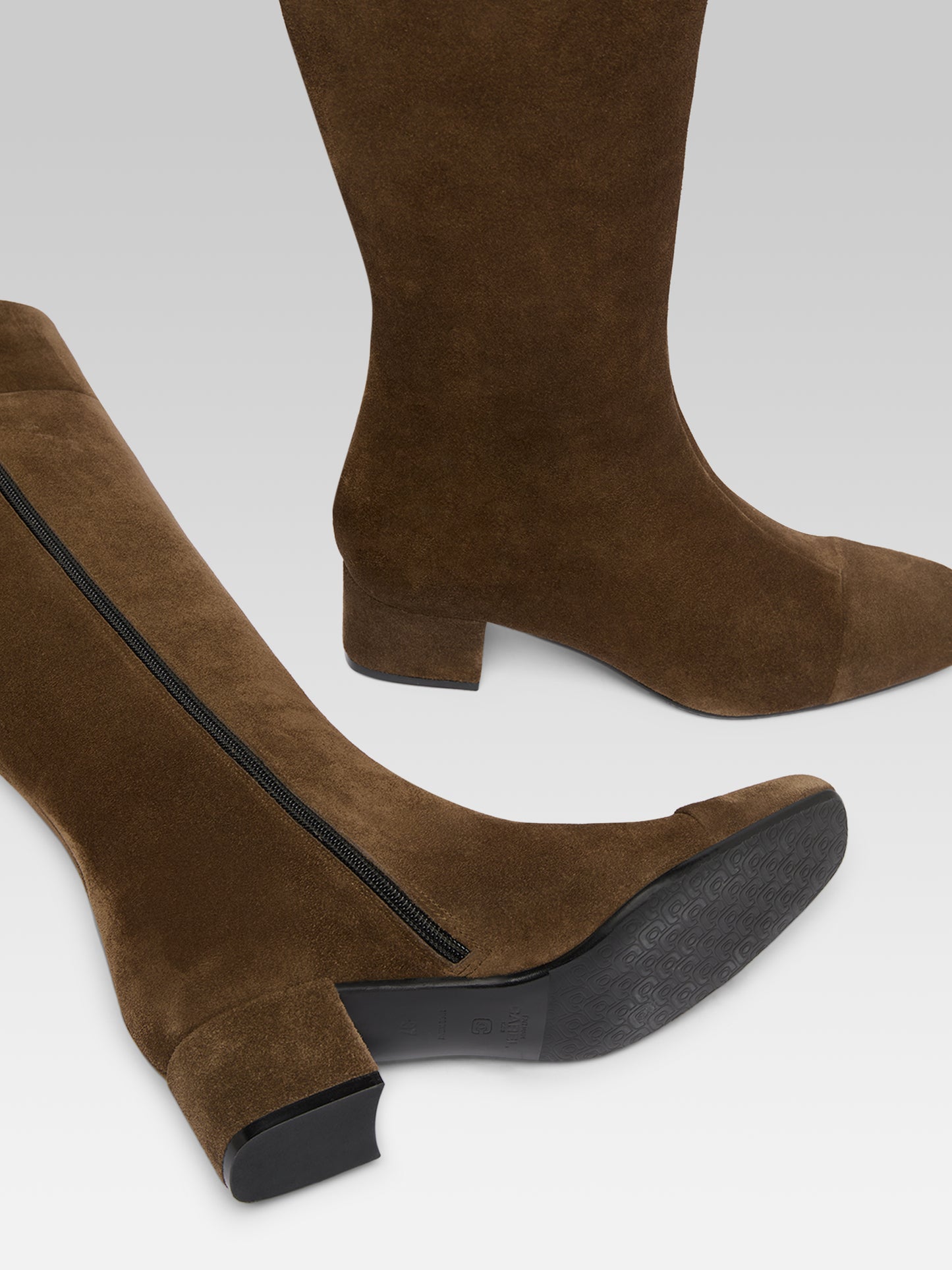 Malaga - Khaki Suede Leather Boots