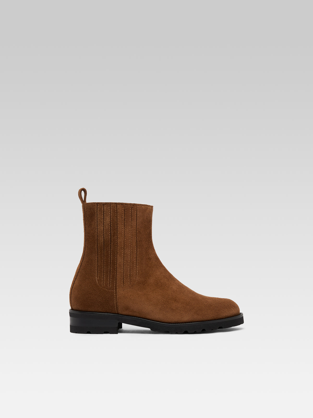 Chouchou - Bottines cuir velours brandy