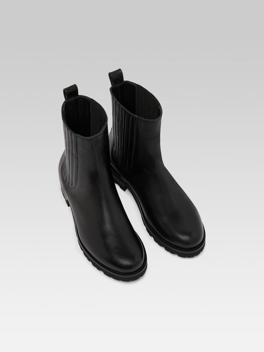 Chouchou - Bottines cuir noir - Image numéro 4