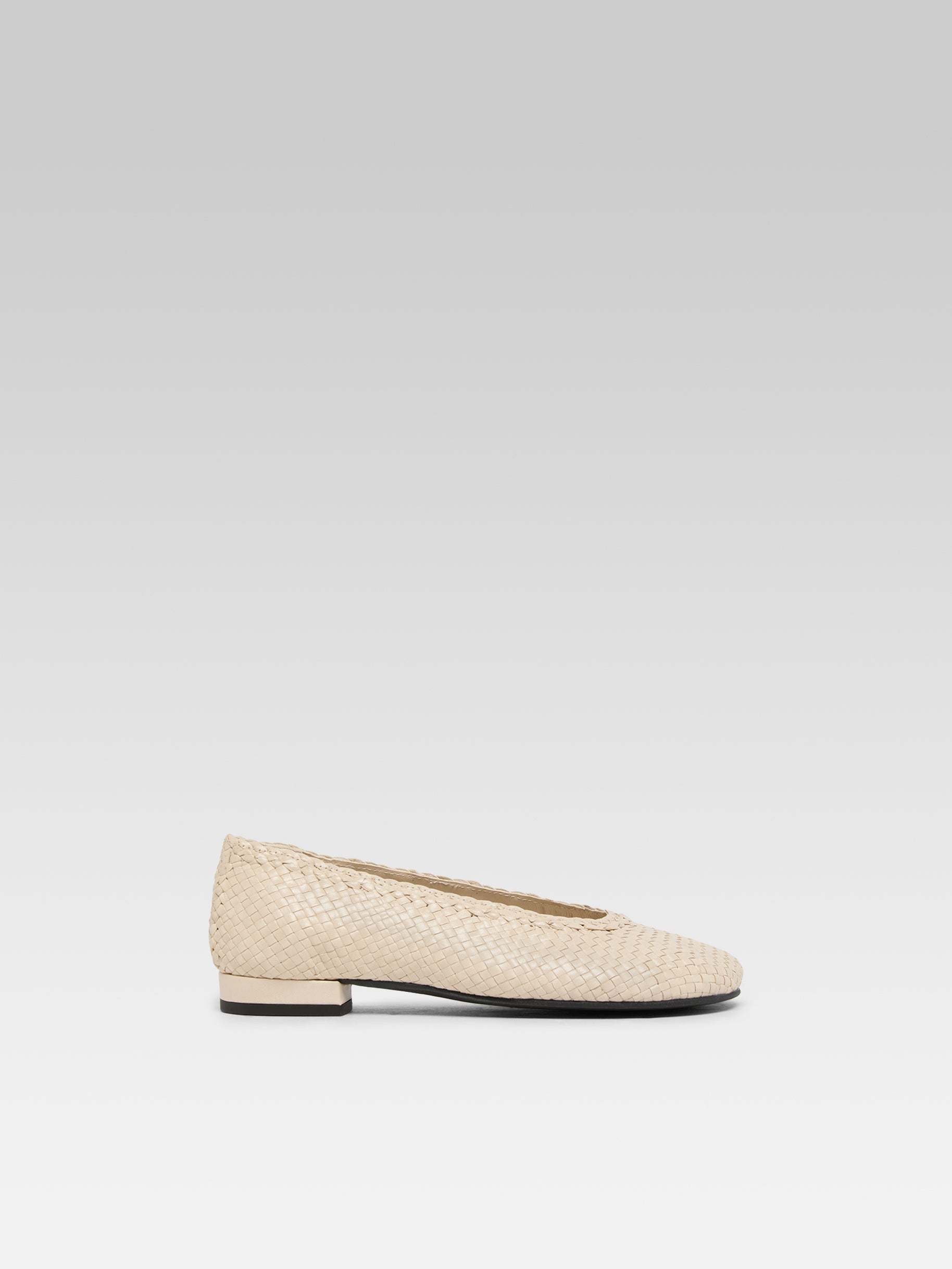 Cassis - Ballerines cuir tressé ivoire - Image numéro 1