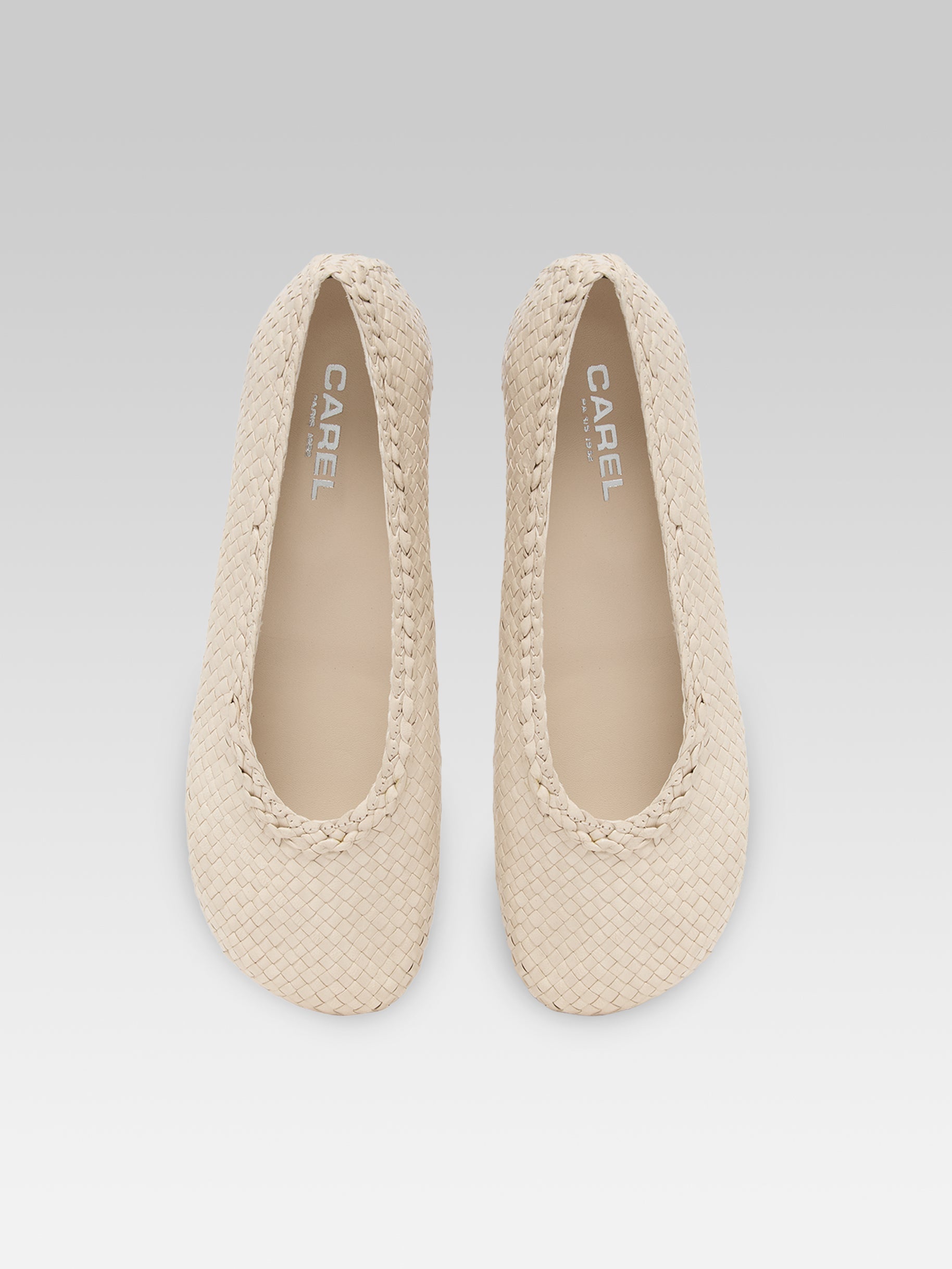 Cassis - Ballerines cuir tressé ivoire - Image numéro 4