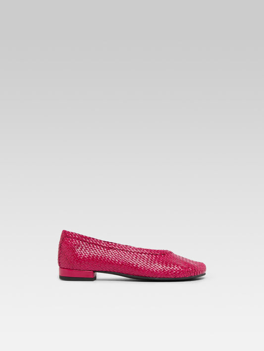 Cassis - Pink braided leather ballet flats