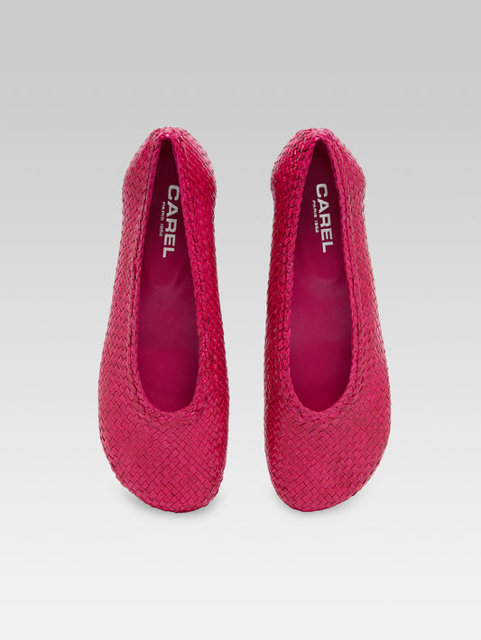 Cassis - Pink braided leather ballet flats - Image number 4