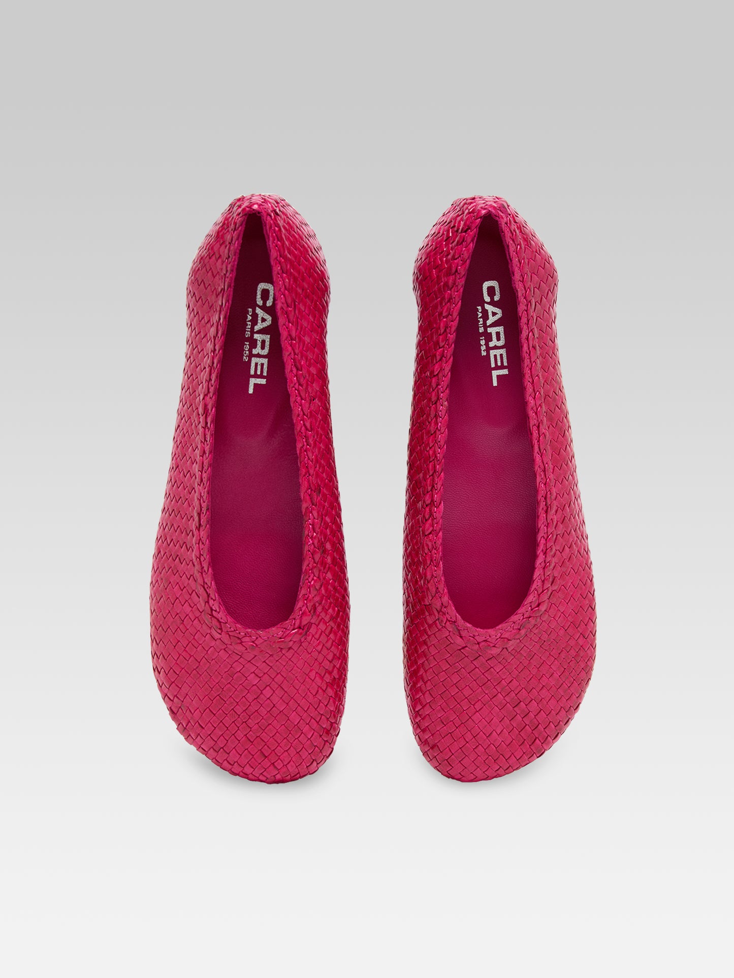Cassis - Pink braided leather ballet flats
