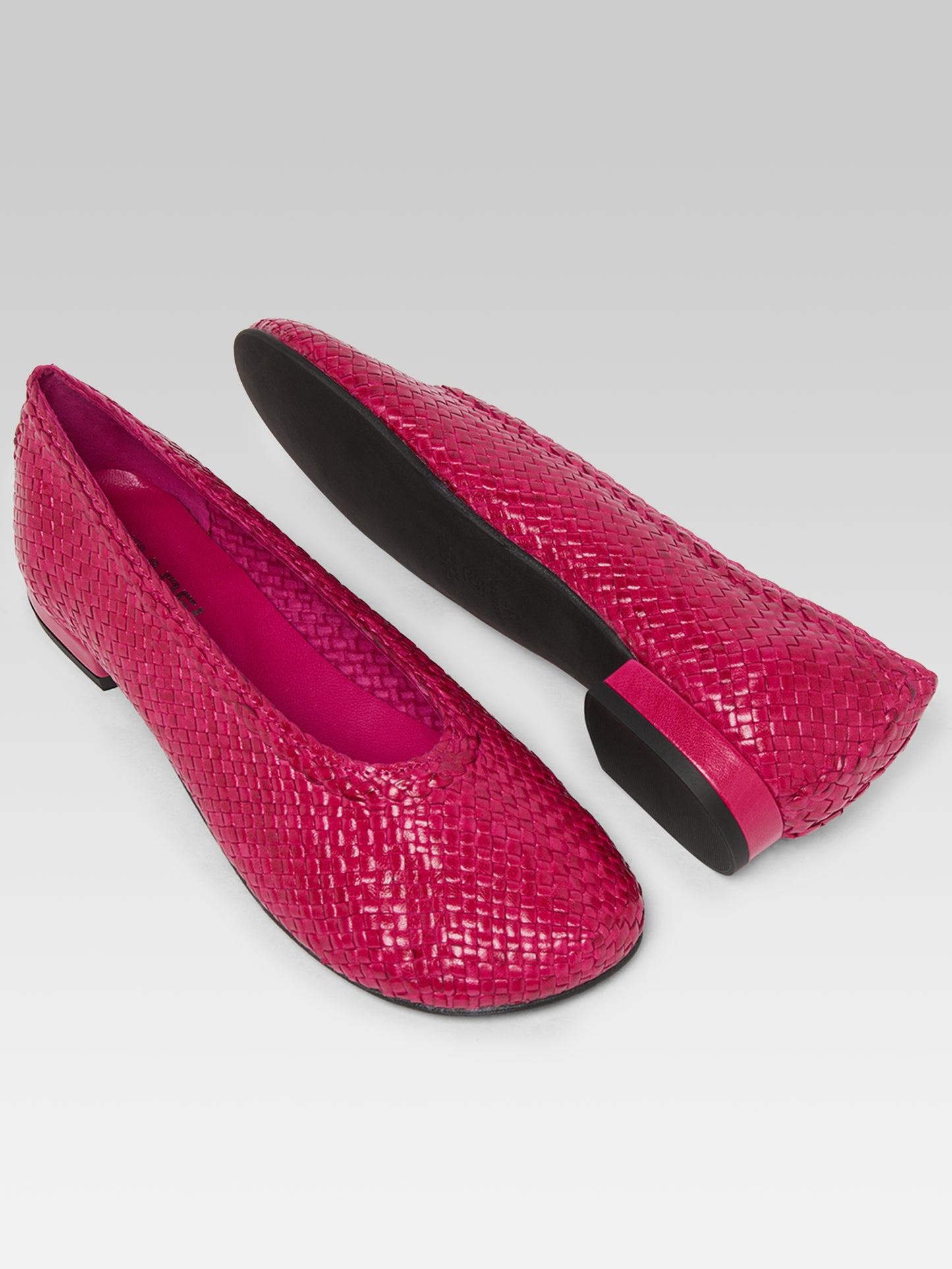 Cassis - Pink braided leather ballet flats