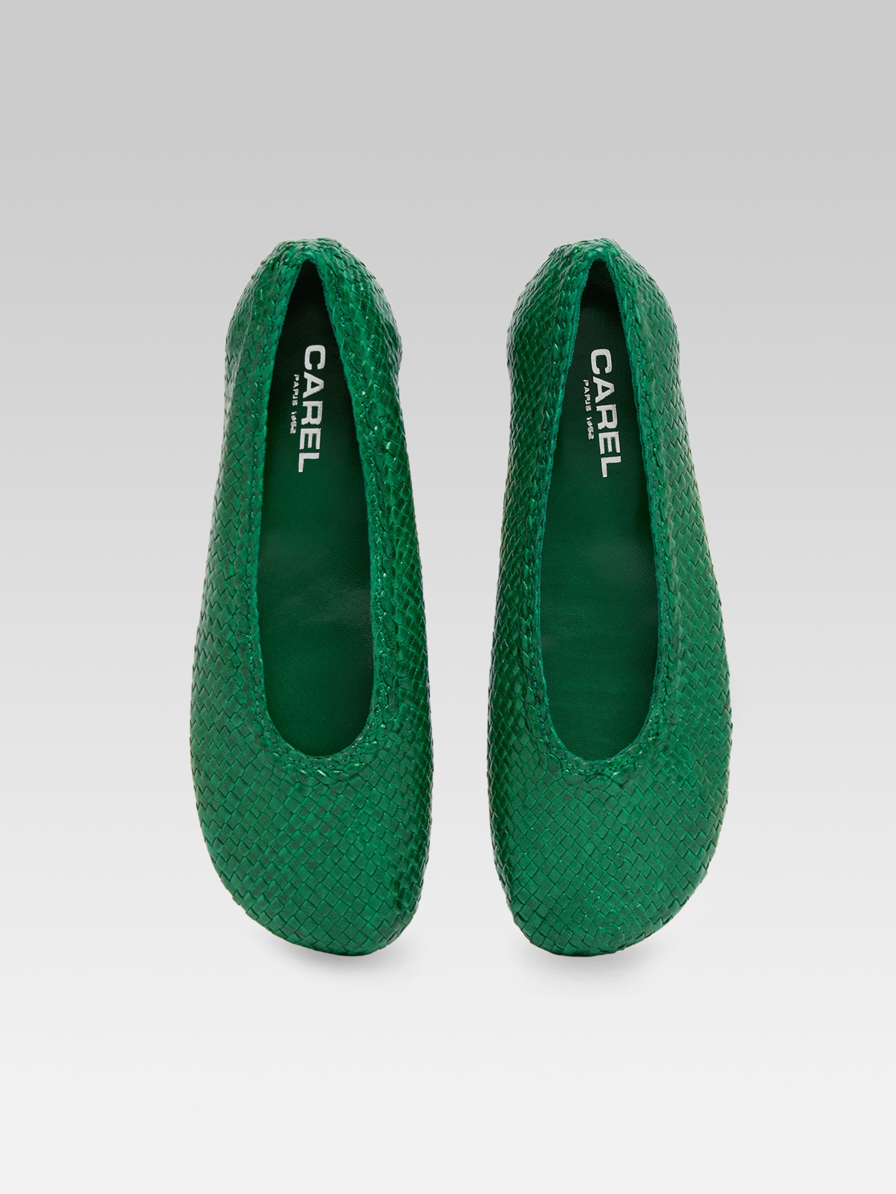 Cassis - Ballerines cuir tressé vert - Image numéro 4