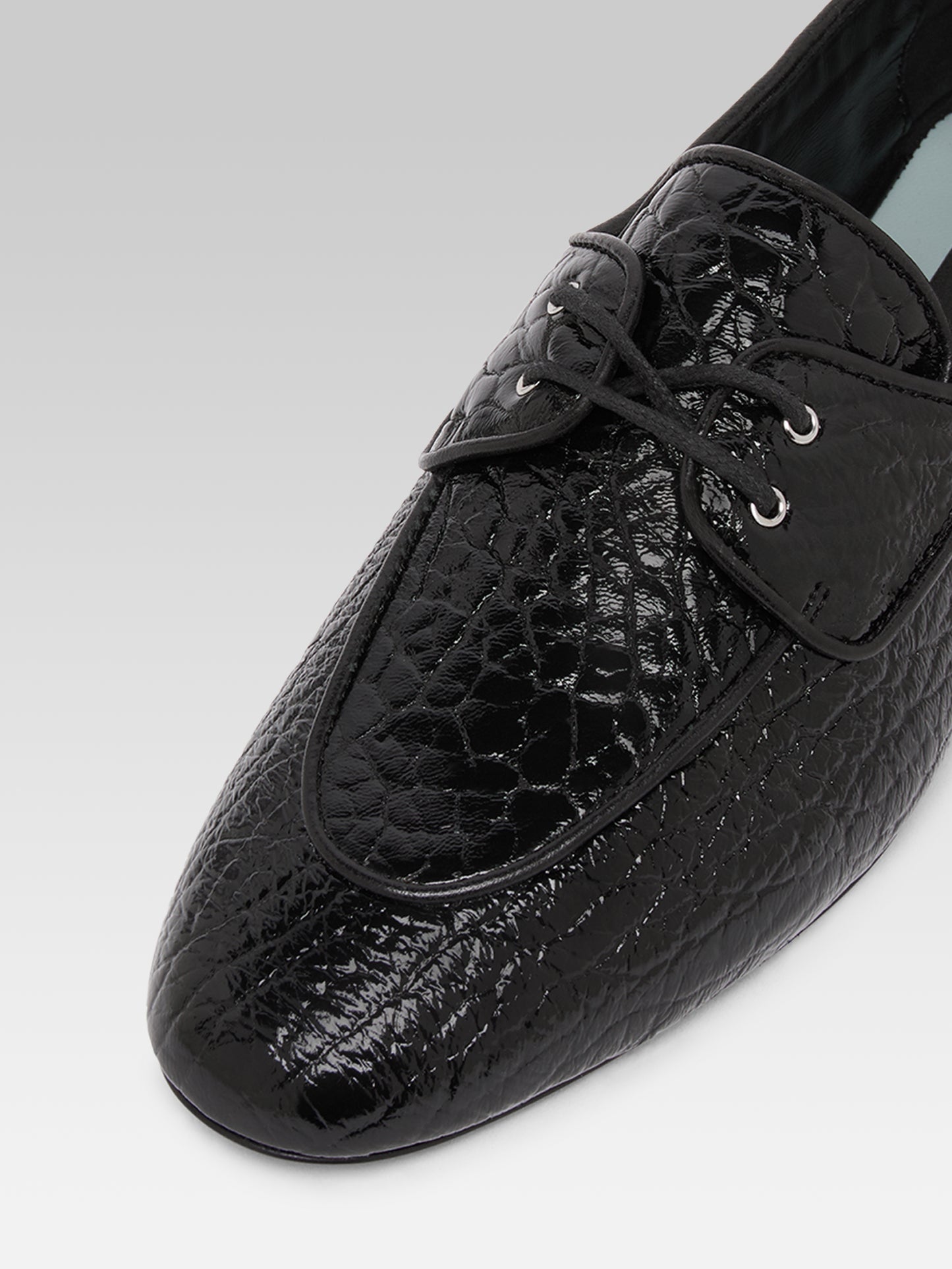 Sonia - Black leather derbies