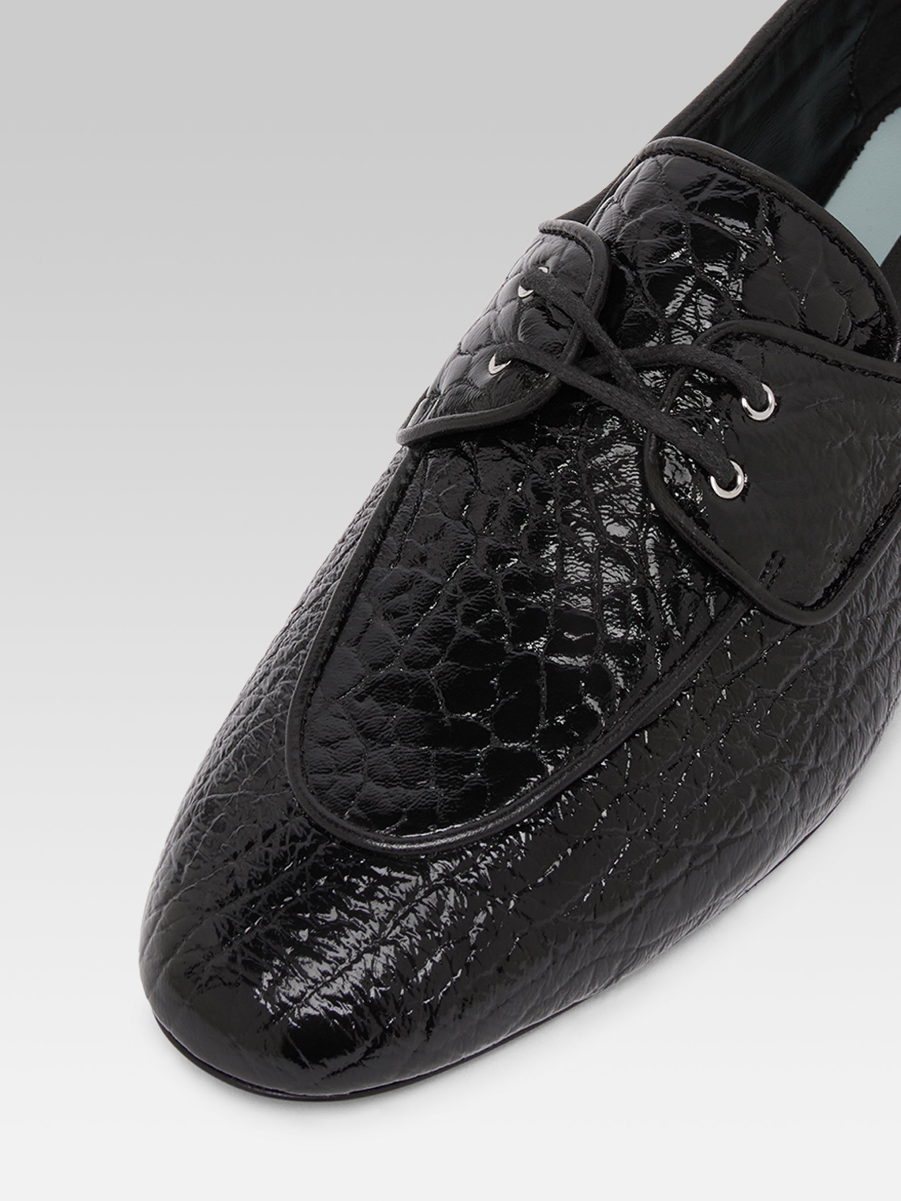 Sonia - Black leather derbies - Image number 3