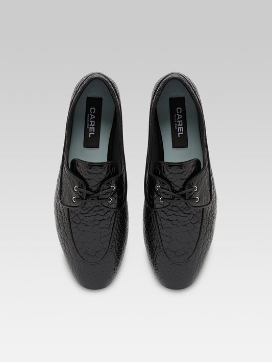 Sonia - Black leather derbies - Image number 4