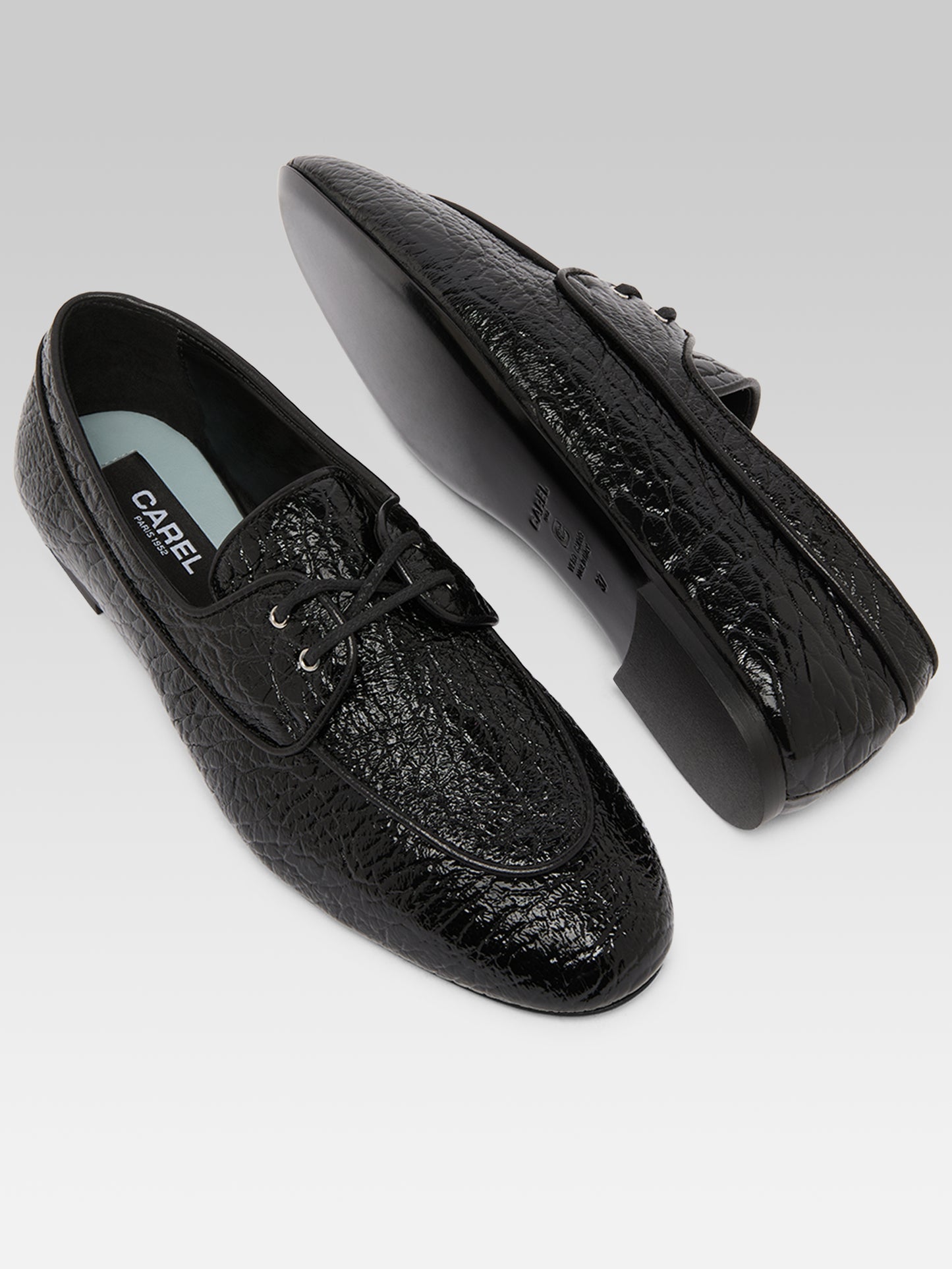 Sonia - Black leather derbies