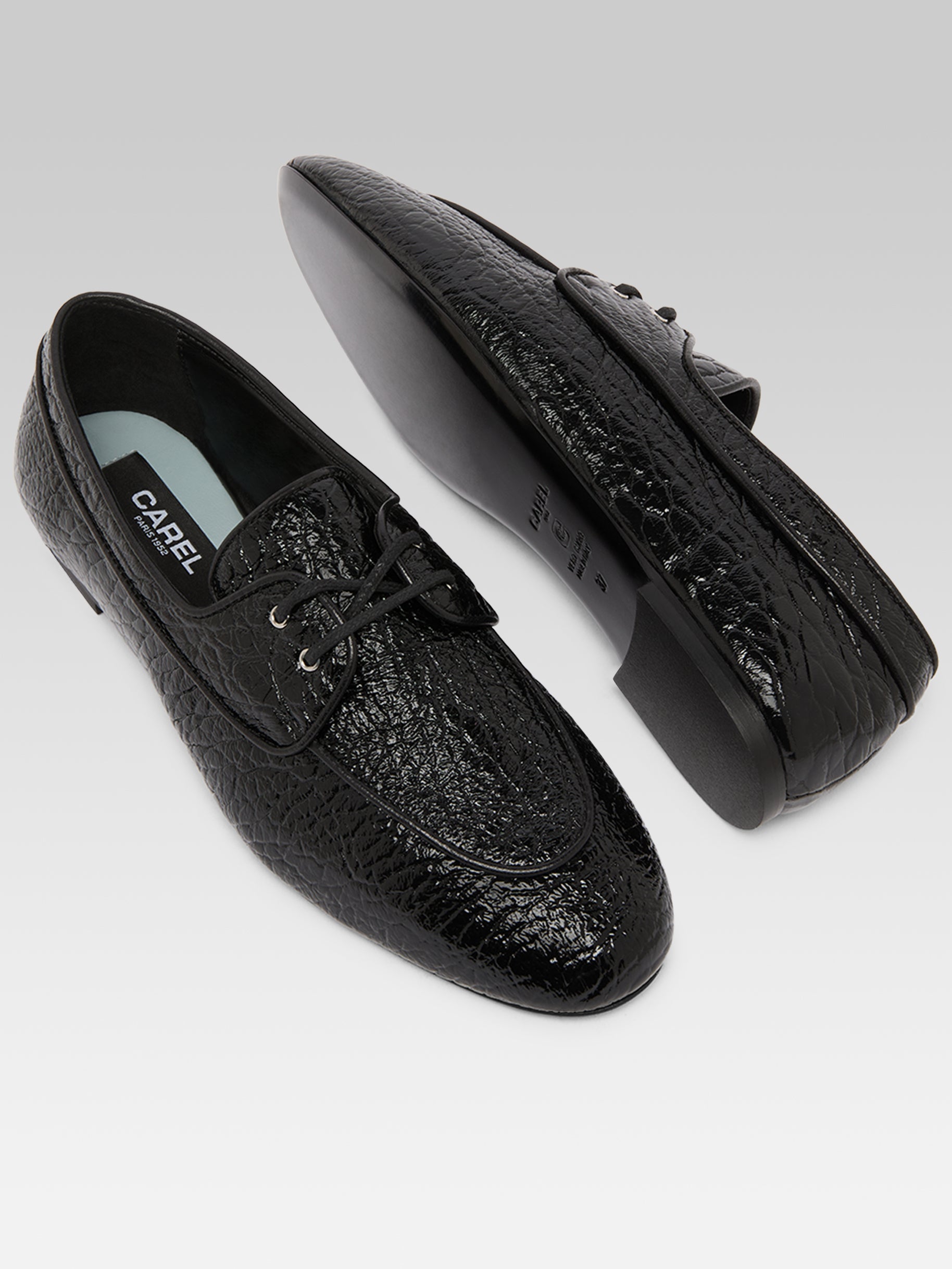 Sonia - Black leather derbies - Image number 5