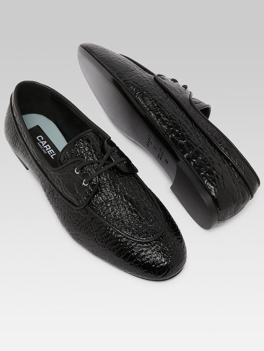 Sonia - Black leather derbies - Image number 5