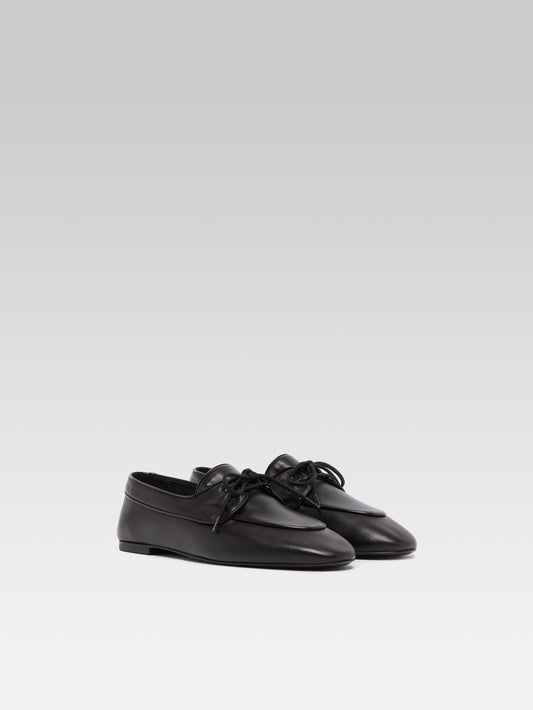 Sonia - Derbies cuir noir - Image numéro 2