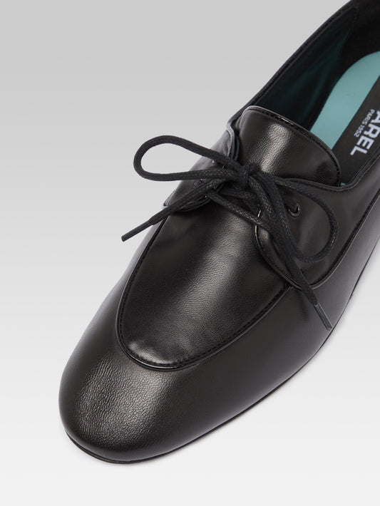 Sonia - Derbies cuir noir - Image numéro 4