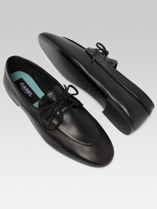 Sonia - Derbies cuir noir - Image numéro 5