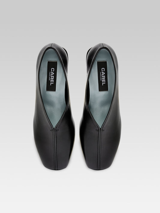 Aurora - Escarpins cuir noir - Image numéro 4