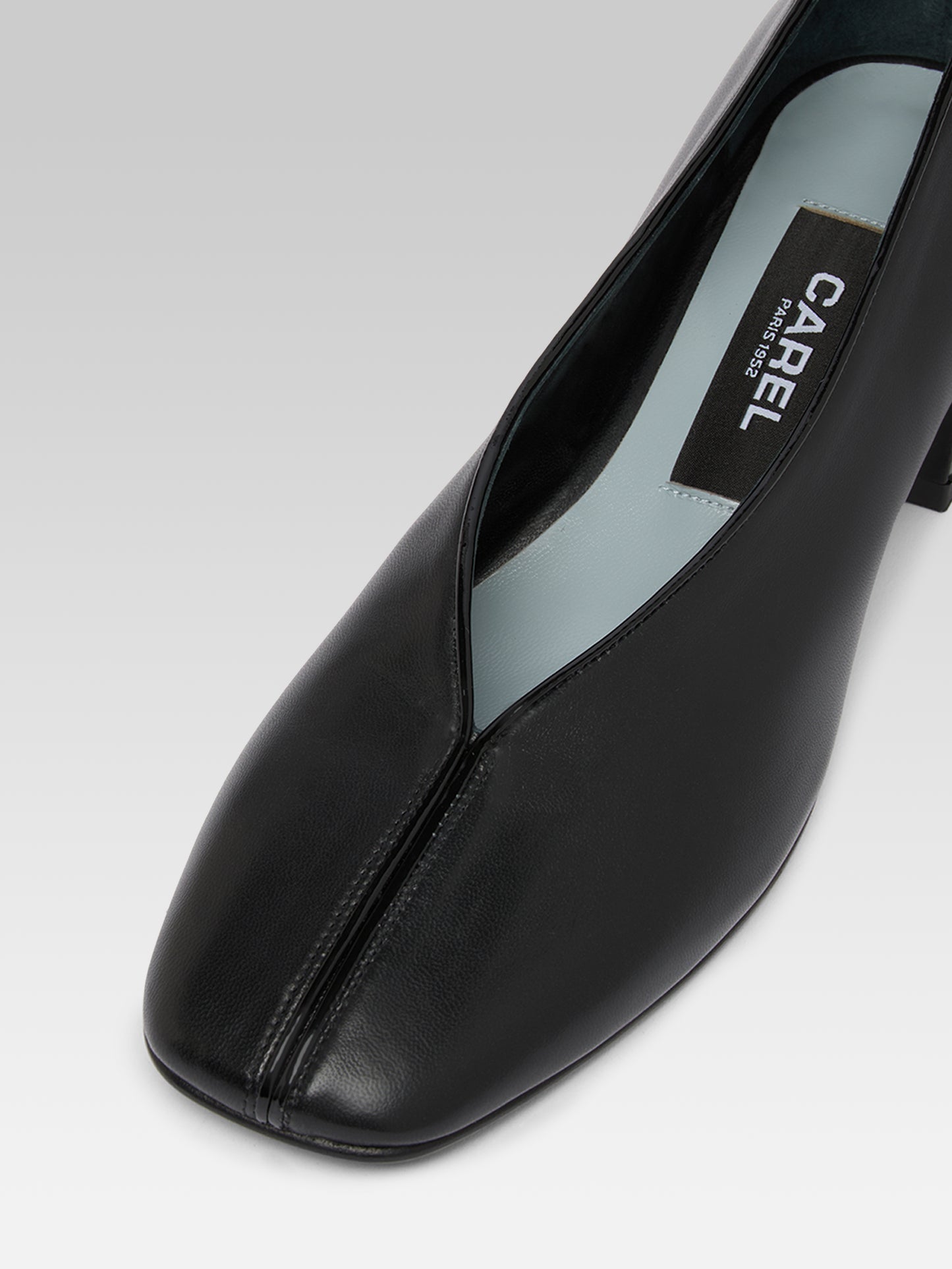Giulia - Ballerines cuir verni noir