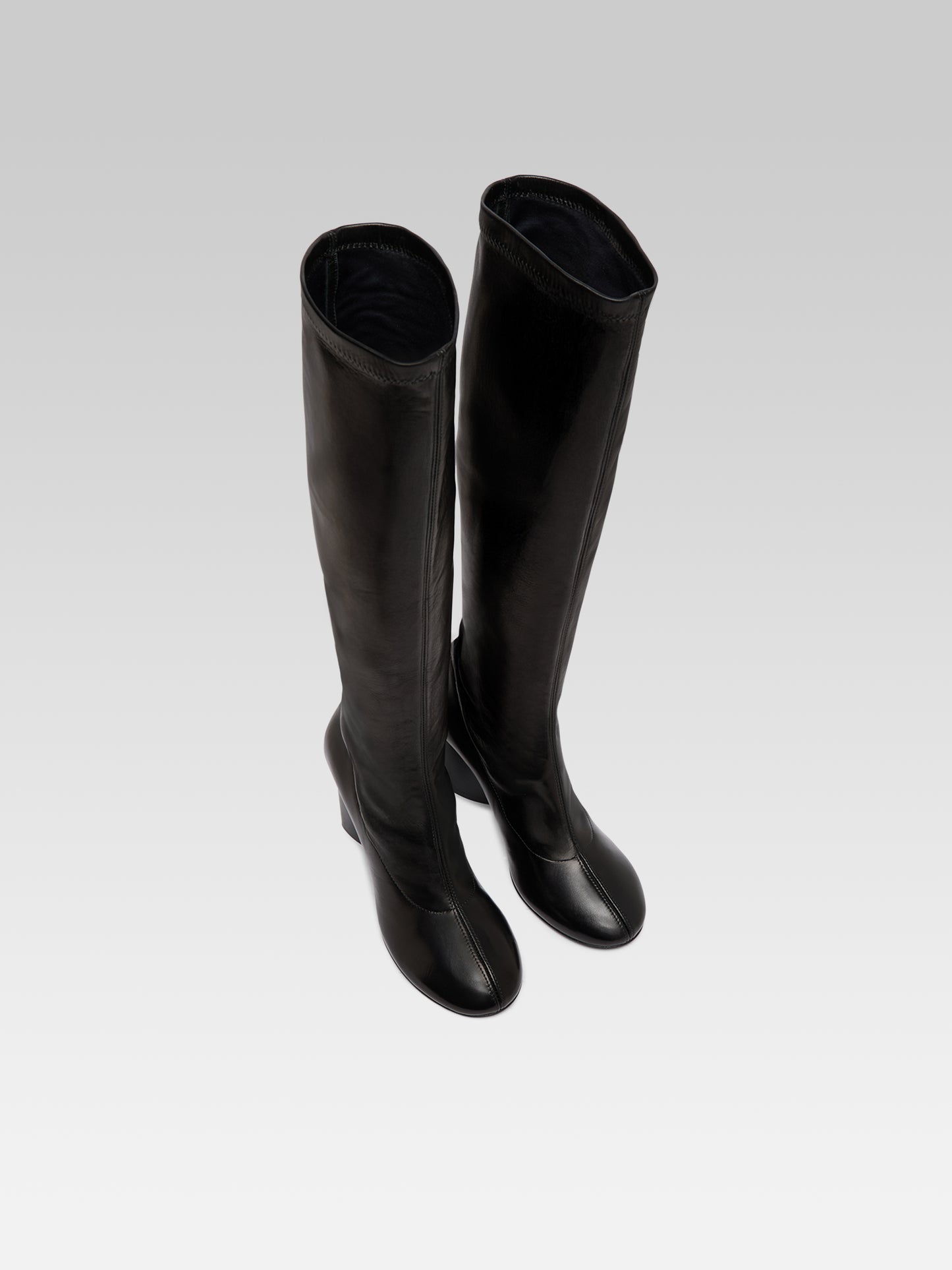 Lucca - Bottes cuir stretch noir