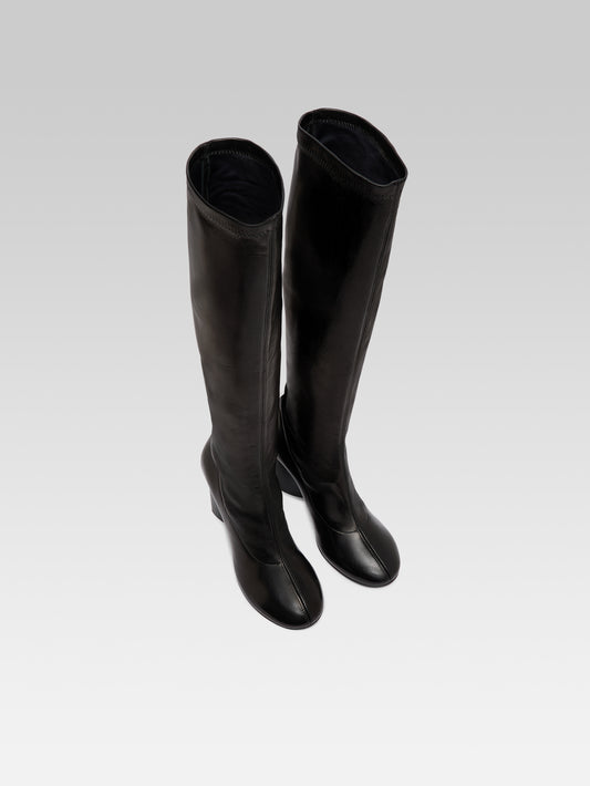 Lucca - Black stretch leather boots - Image number 4