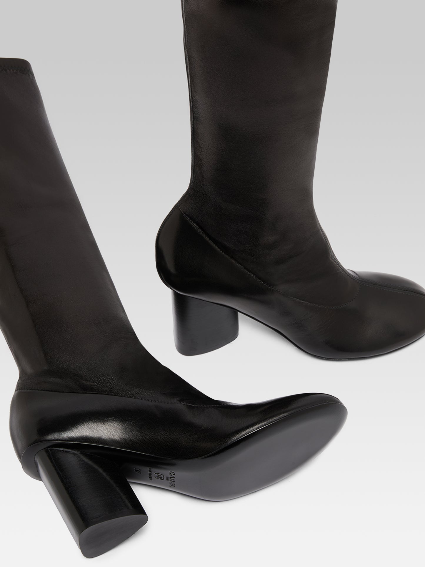 Lucca - Bottes cuir stretch noir