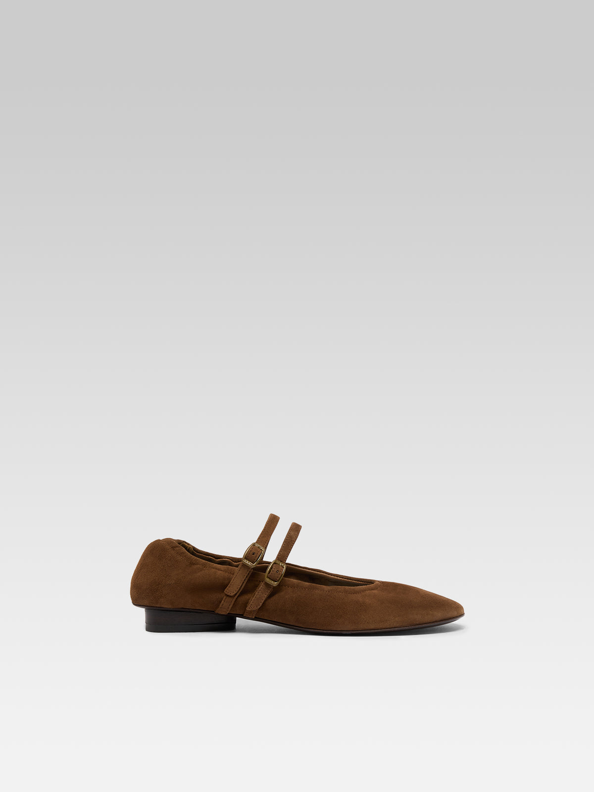 Tatiana - Ballerines babies cuir velours kaki
