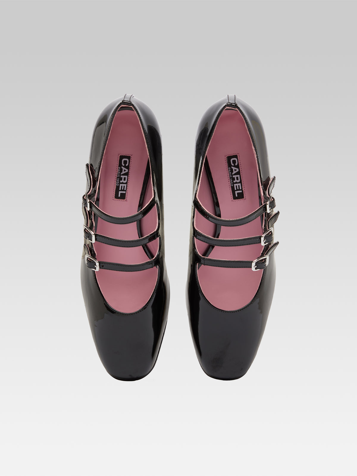 Kaia – Babies compensées cuir verni noir