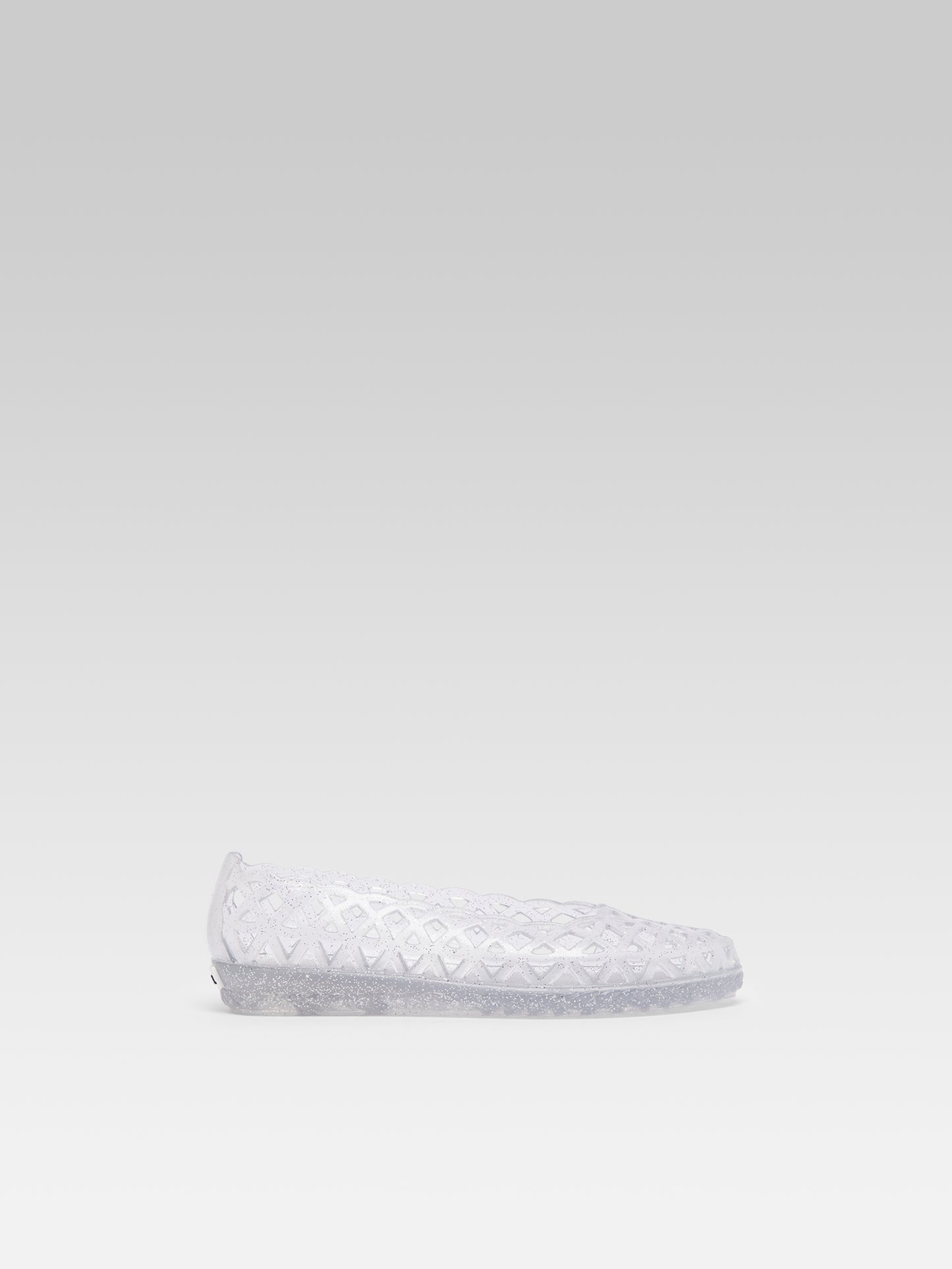 Plouf - Ballerines paillette argent perforée
