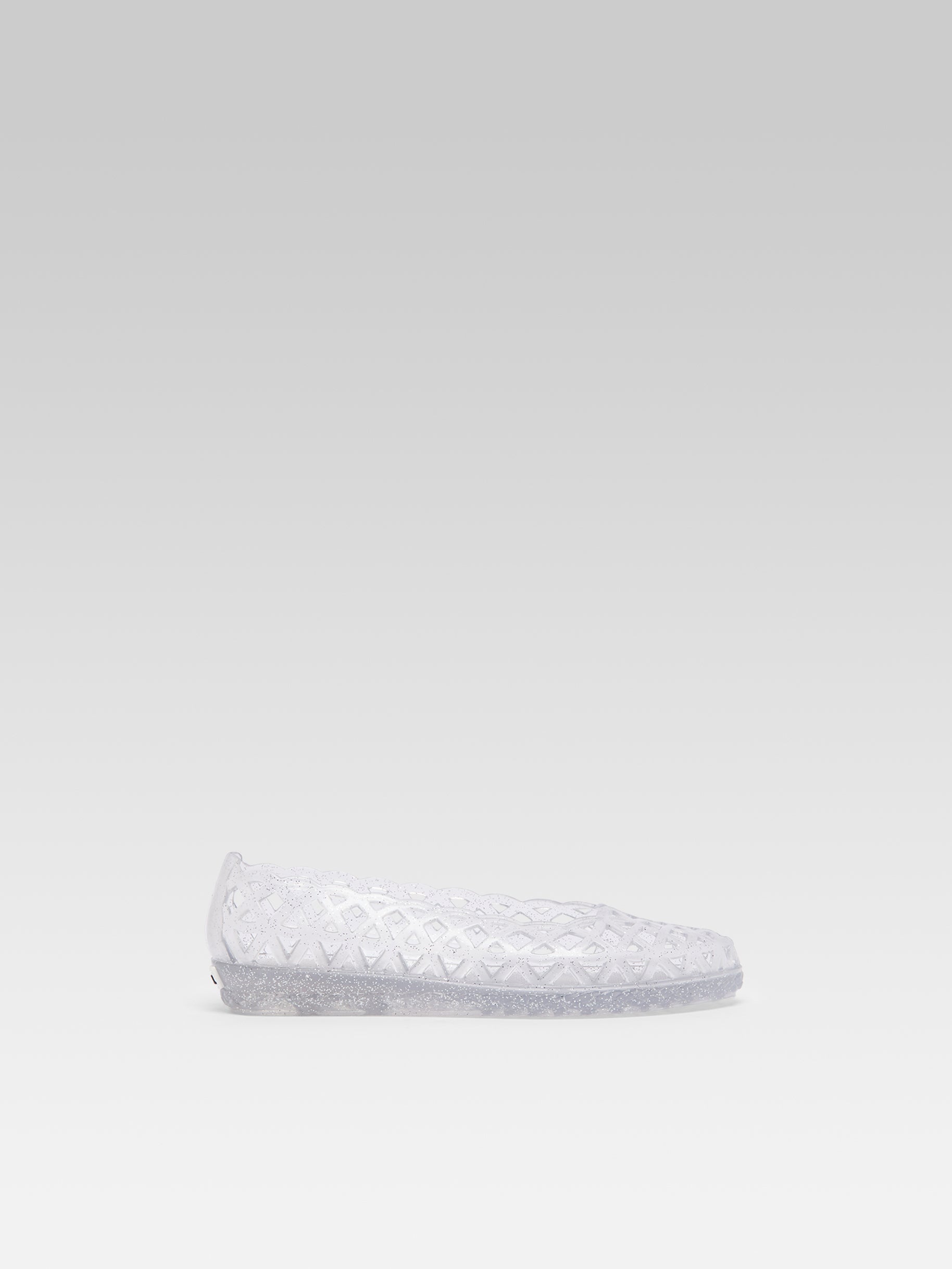 Plouf - Ballerines paillette argent perforée