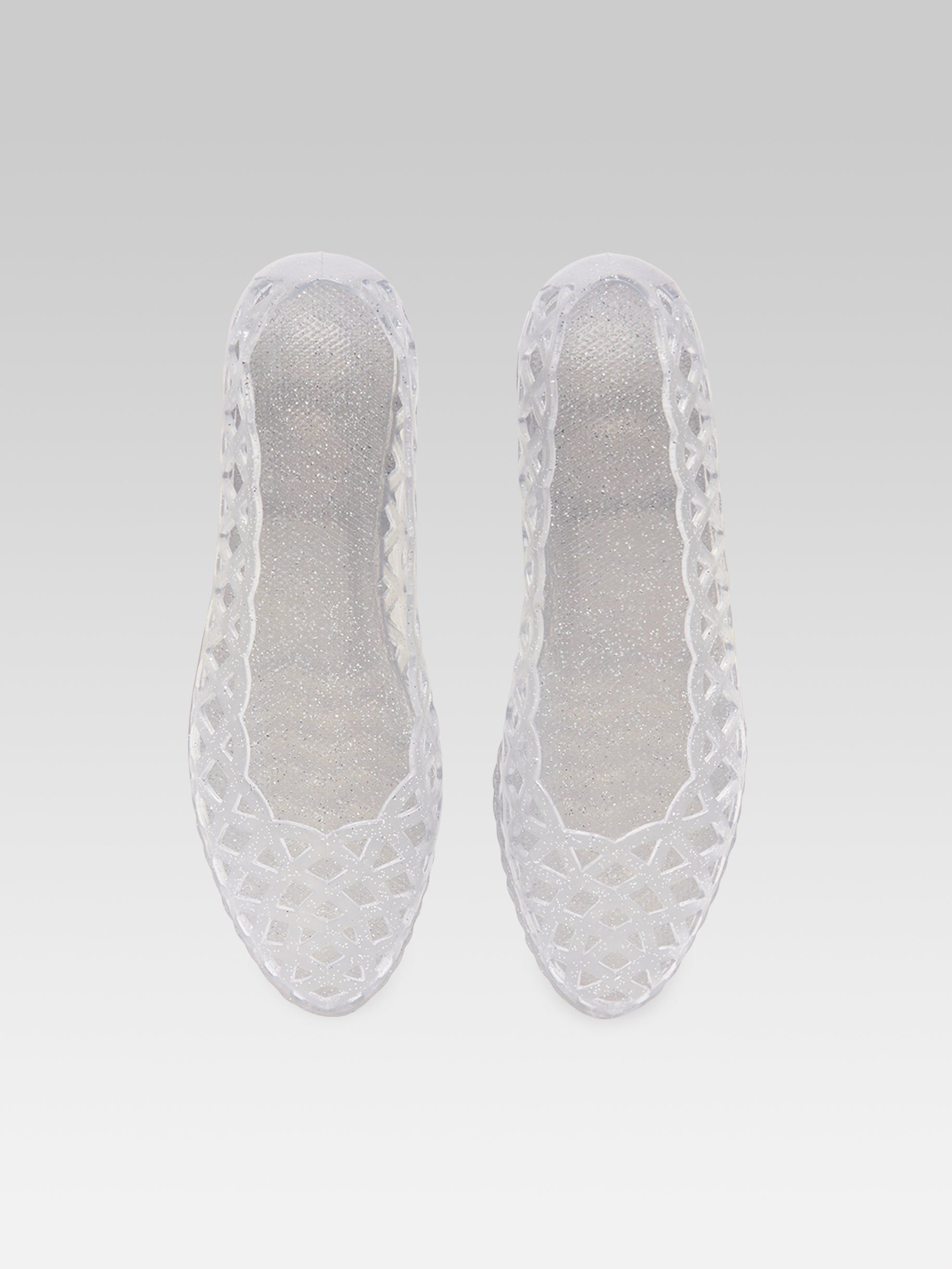 Plouf - Ballerines paillette argent perforée - Image numéro 4