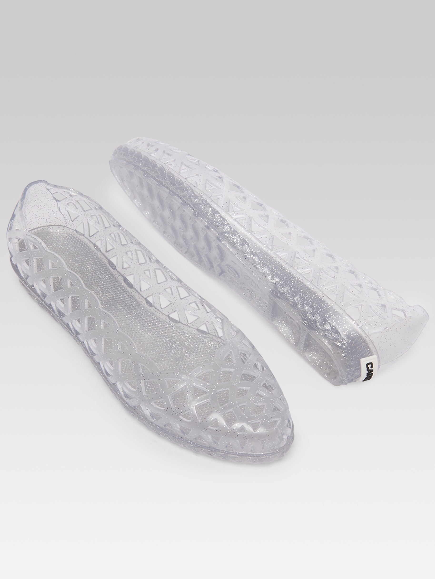 Plouf - Ballerines paillette argent perforée - Image numéro 10
