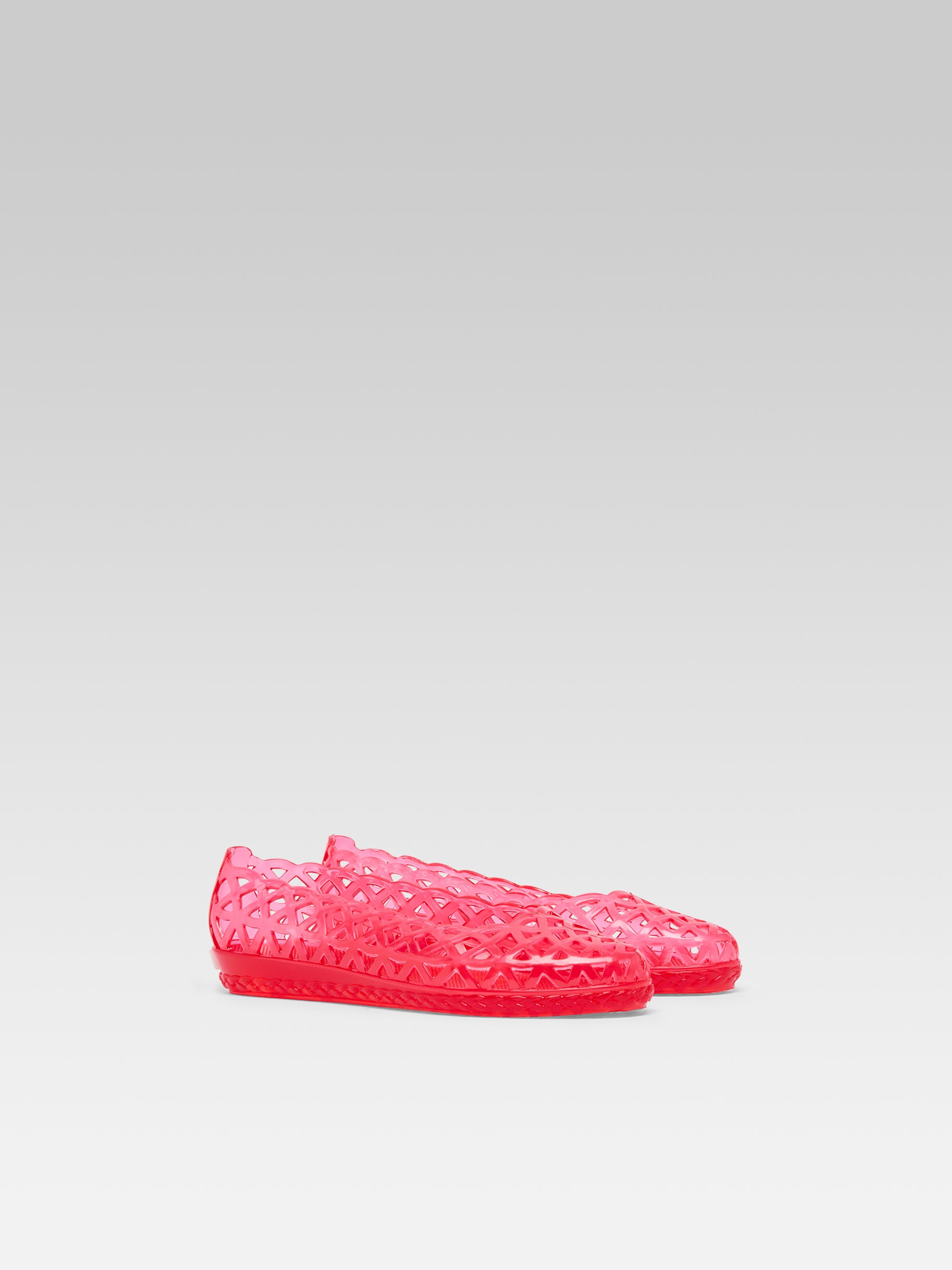Plouf -  Ballerines rouge transparente perforée - Image numéro 7
