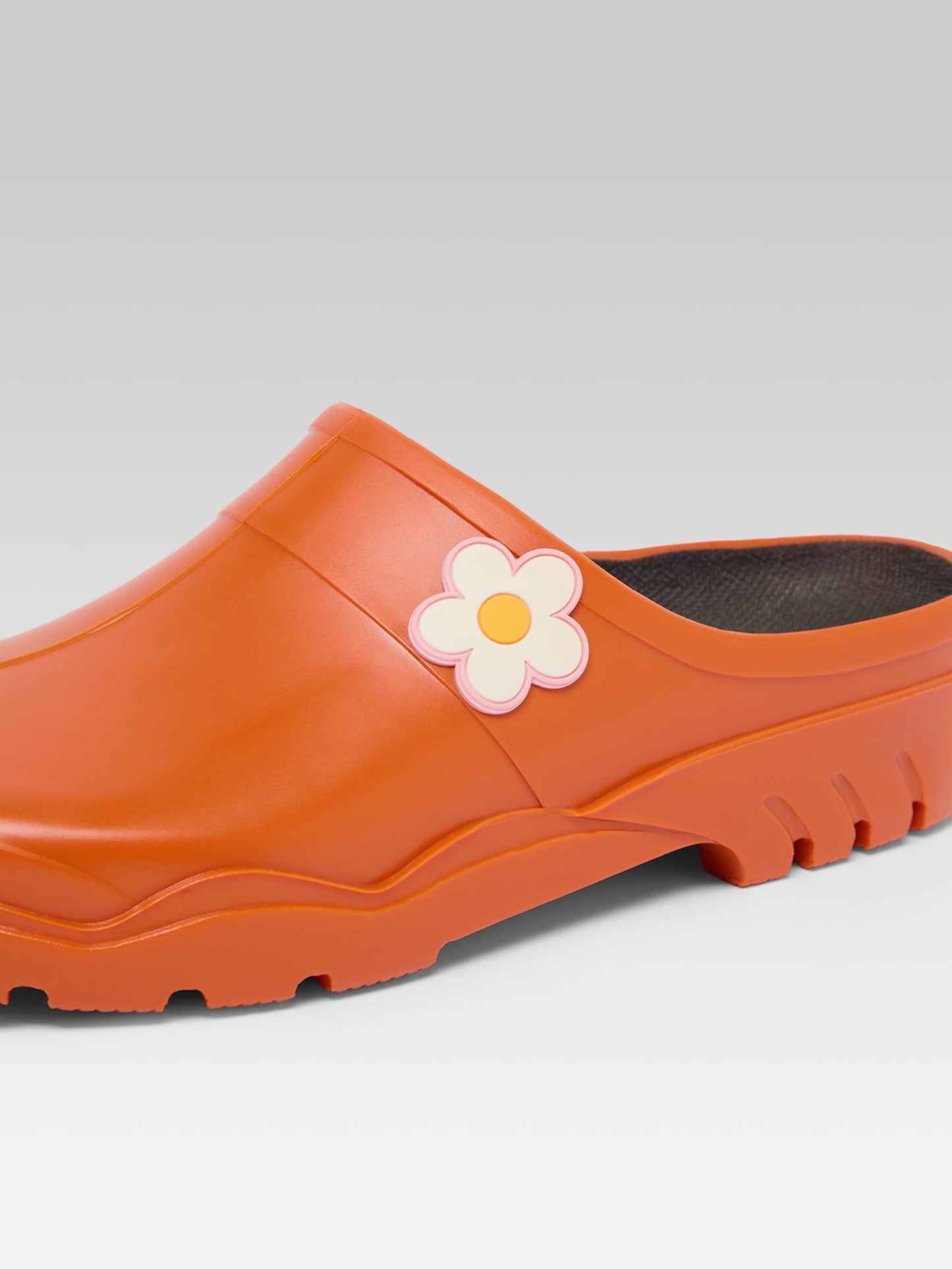 Nectar - Sabots orange à fleur