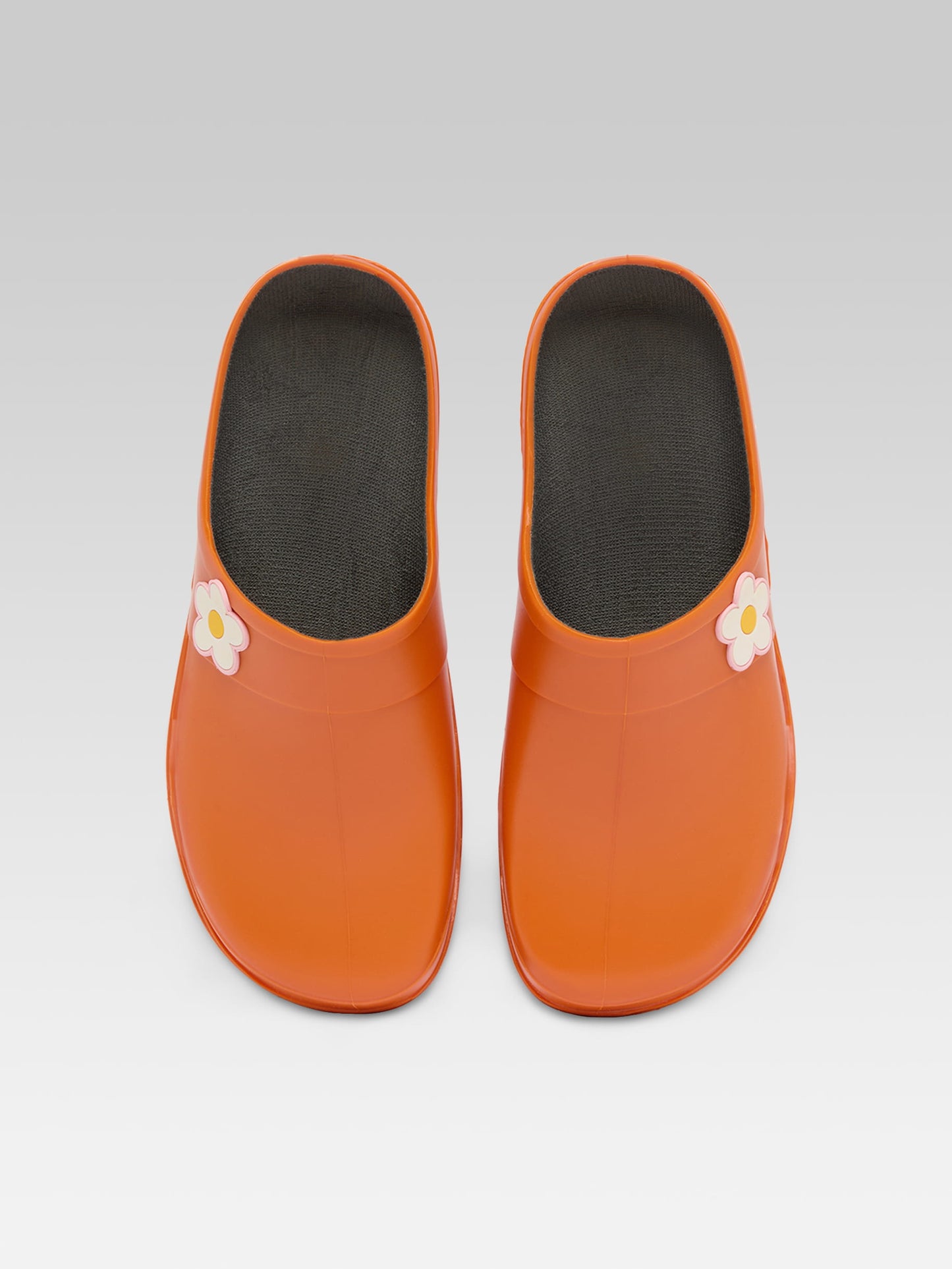 Nectar - Sabots orange à fleur