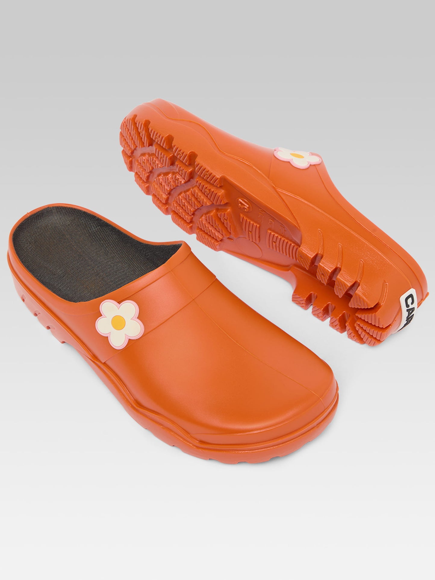 Nectar - Sabots orange à fleur
