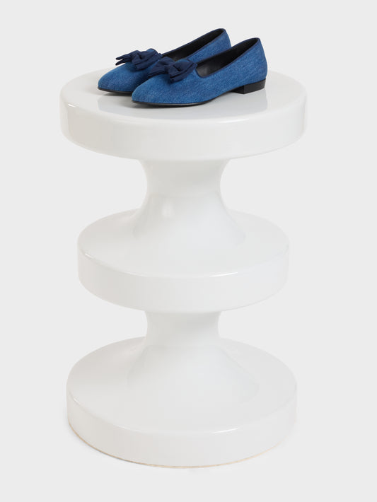 Marquis -  Dark denim bow ballet flats - Image number 7