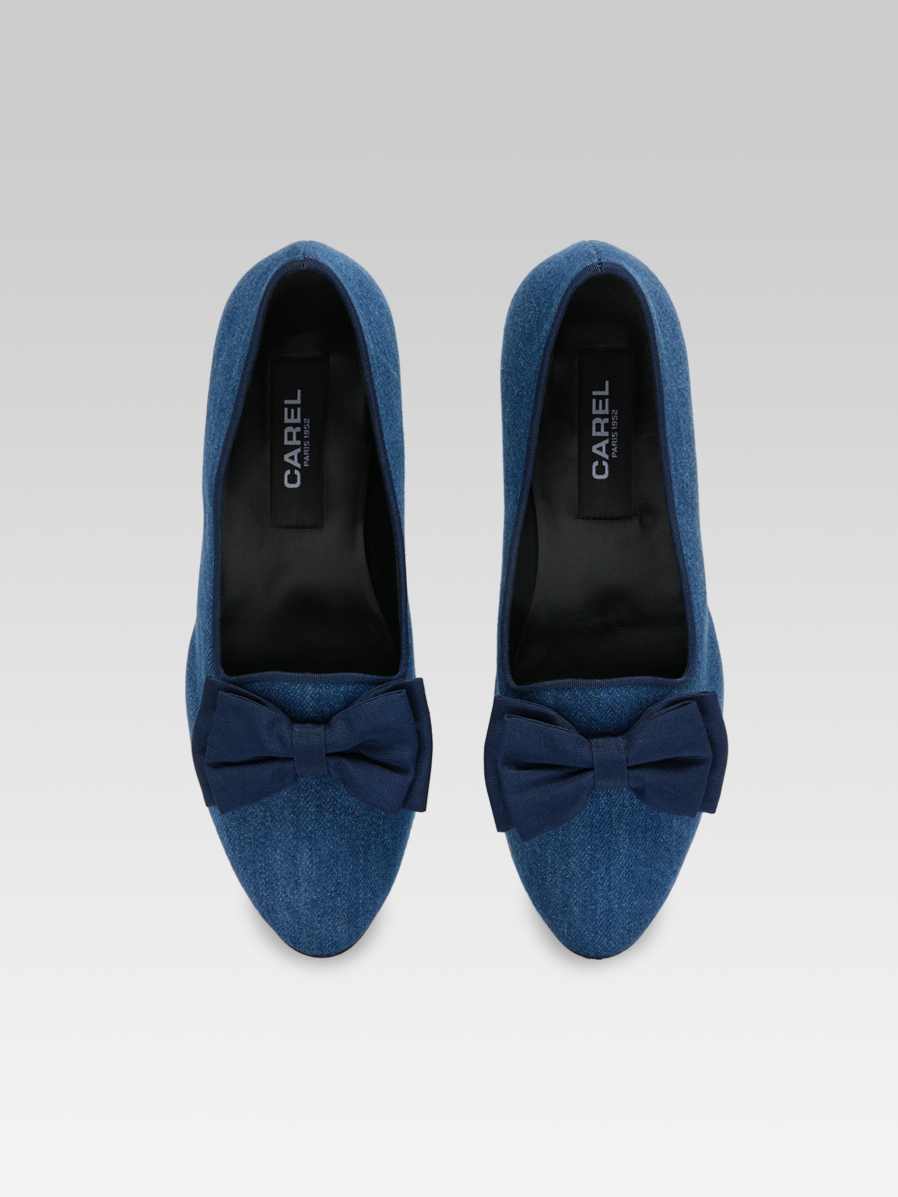 Marquis - Ballerines à noeud tissu jeans foncé - Image numéro 5