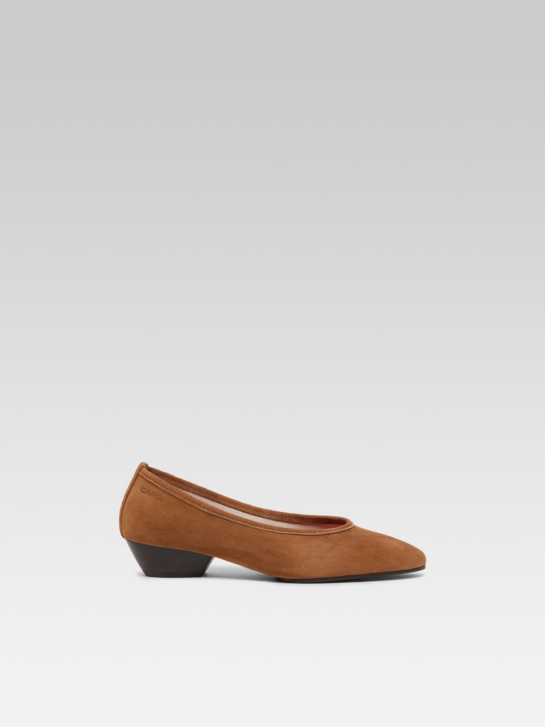 Carlotta - Cognac Suede Ballerina Flats